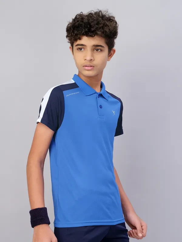 Boys Colorblock Slim Fit Polo T-shirt with TECHNO COOL - Image 6