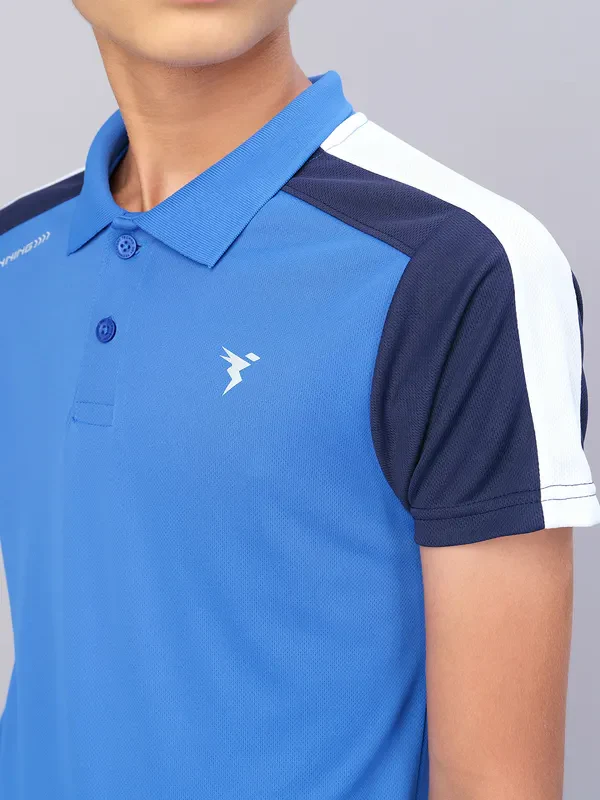 Boys Colorblock Slim Fit Polo T-shirt with TECHNO COOL - Image 7