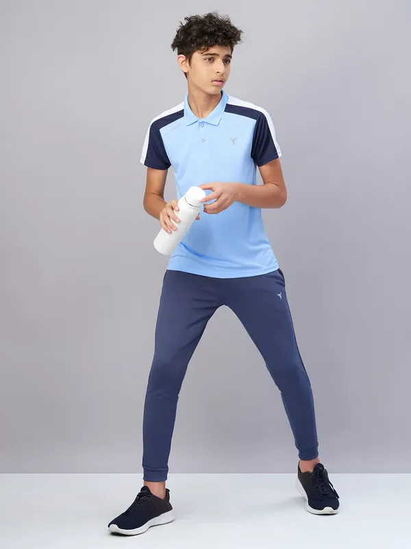 Boys Colorblock Slim Fit Polo T-shirt with TECHNO COOL - Image 3