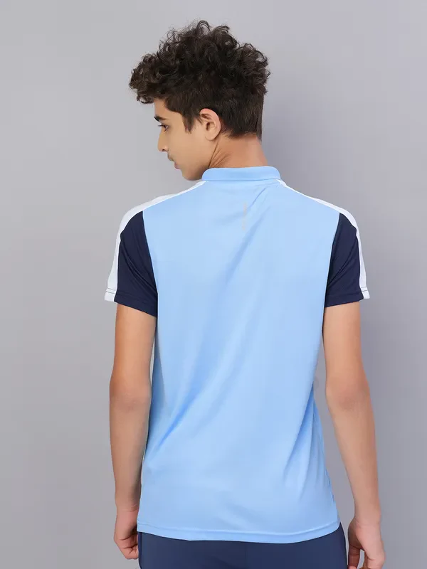 Boys Colorblock Slim Fit Polo T-shirt with TECHNO COOL - Image 4