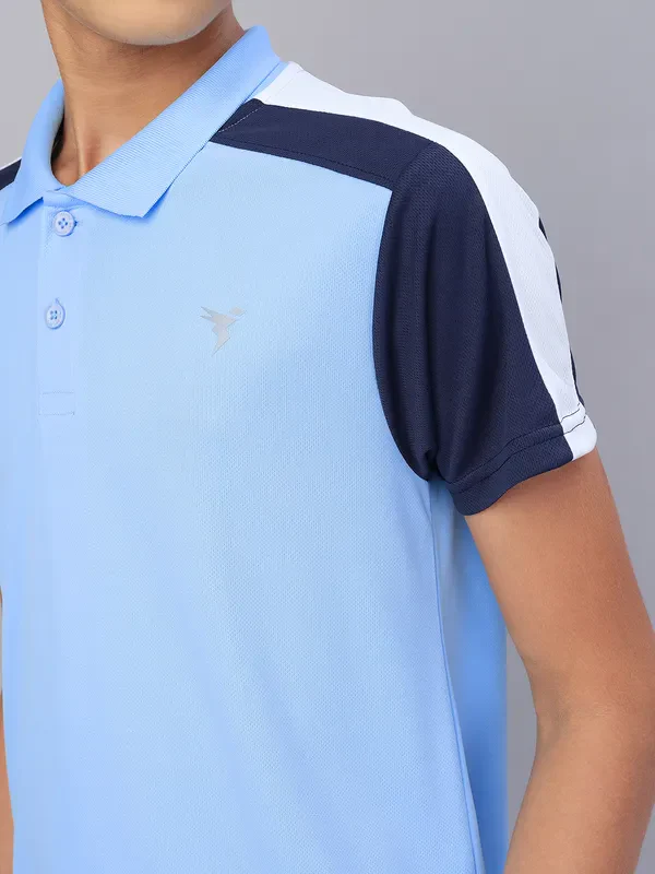 Boys Colorblock Slim Fit Polo T-shirt with TECHNO COOL - Image 6