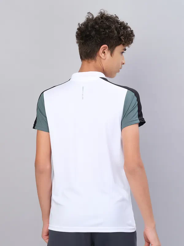 Boys Colorblock Slim Fit Polo T-shirt with TECHNO COOL - Image 5