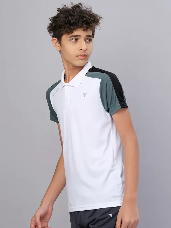 Boys Colorblock Slim Fit Polo T-shirt with TECHNO COOL - Image 7