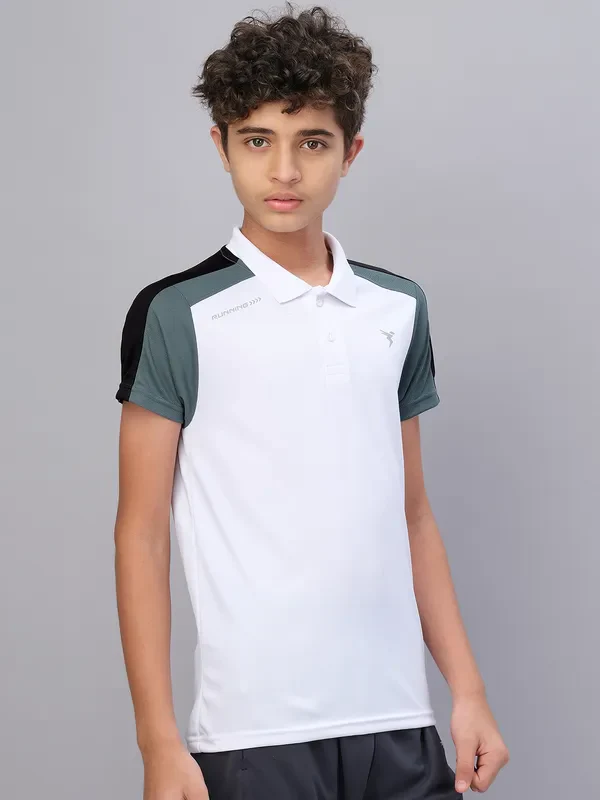 Boys Colorblock Slim Fit Polo T-shirt with TECHNO COOL - Image 9