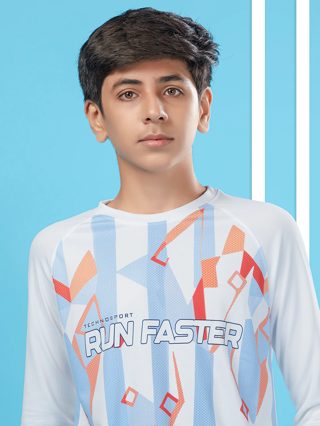 Boys Printed Slim Fit Crew Neck T-shirt with TECHNO COOL+ - Image 5
