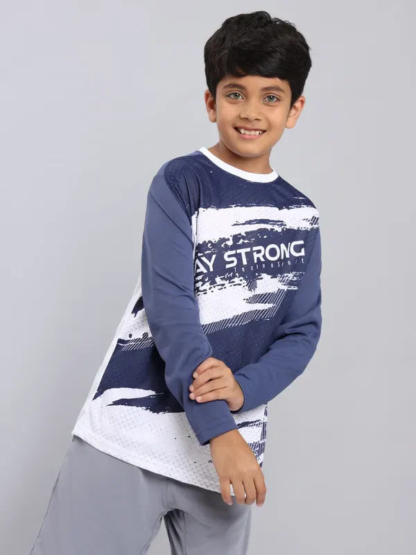 Boys Printed Slim Fit Crew Neck T-shirt with TECHNO COOL+ - Image 6