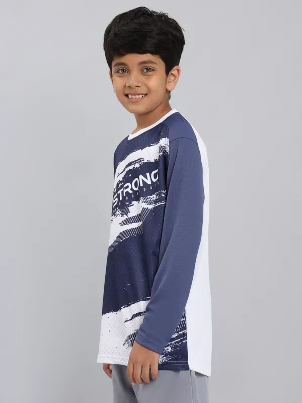 Boys Printed Slim Fit Crew Neck T-shirt with TECHNO COOL+ - Image 8