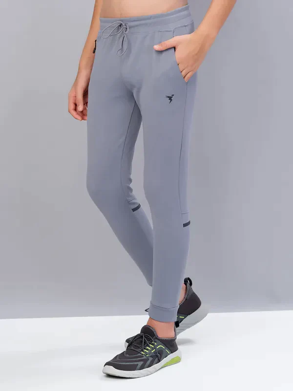 Boys Solid Slim Fit Joggers with TECHNO GUARD - Image 5