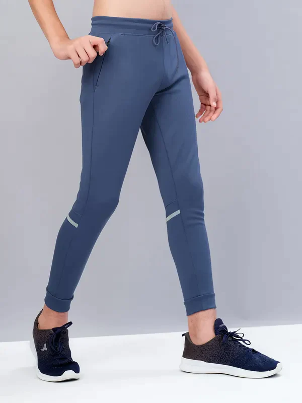 Boys Solid Slim Fit Joggers with TECHNO GUARD - Image 4