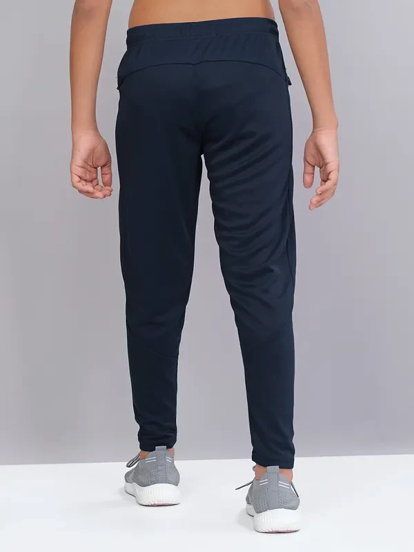 Boys Solid Slim Fit Trackpants with TECHNO GUARD - Image 2