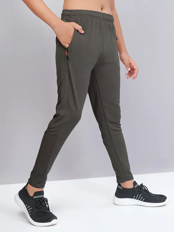 Boys Solid Slim Fit Trackpants with TECHNO GUARD - Image 5