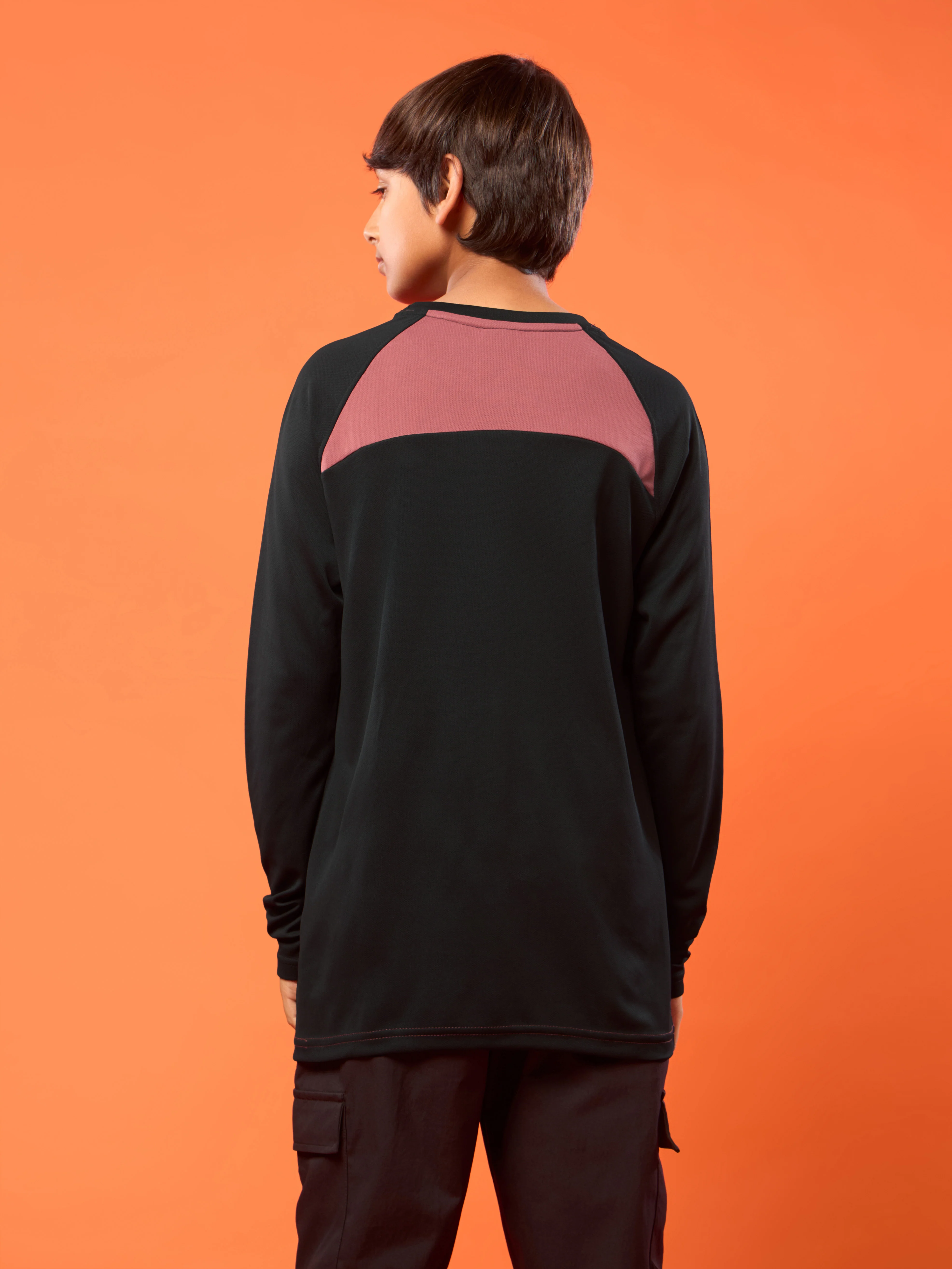 Boys Colorblock Slim Fit Crew Neck T-shirt with TECHNO COOL+ - Image 2