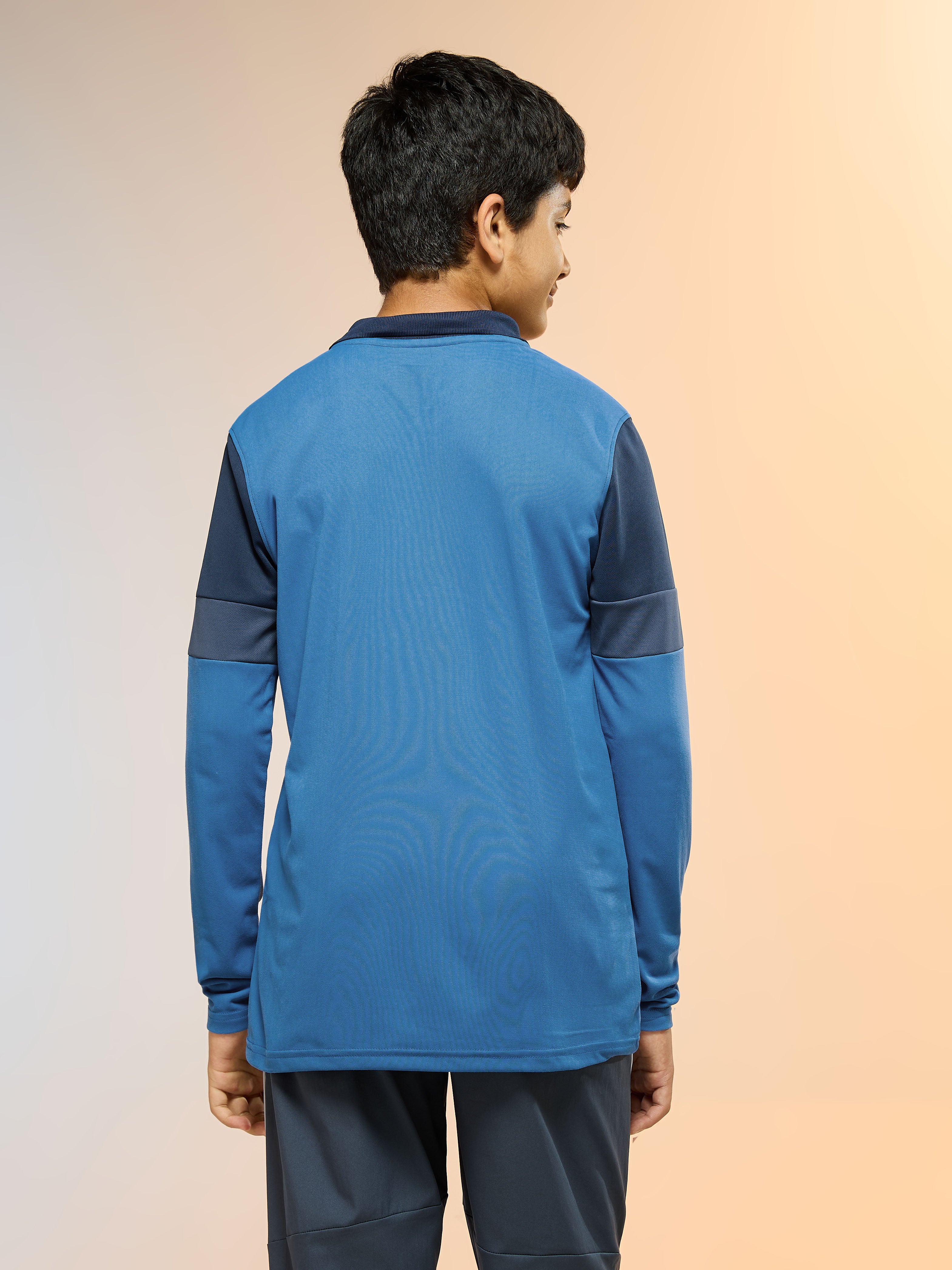 Boys Colorblock Slim Fit Polo Sports T-shirt with TECHNO DRY - Image 3
