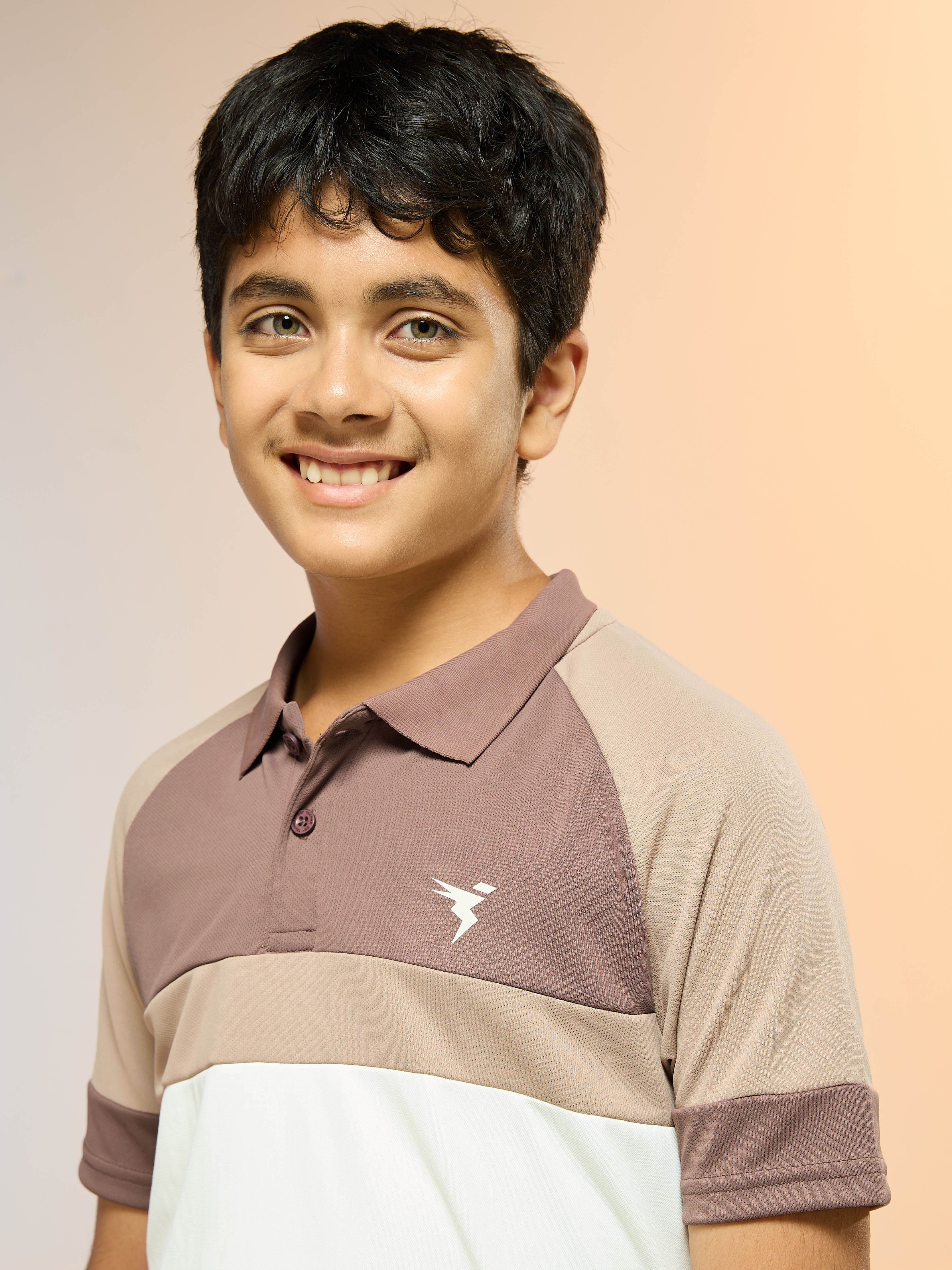 Boys Colorblock Slim Fit Polo Sports T-shirt with TECHNO DRY - Image 6
