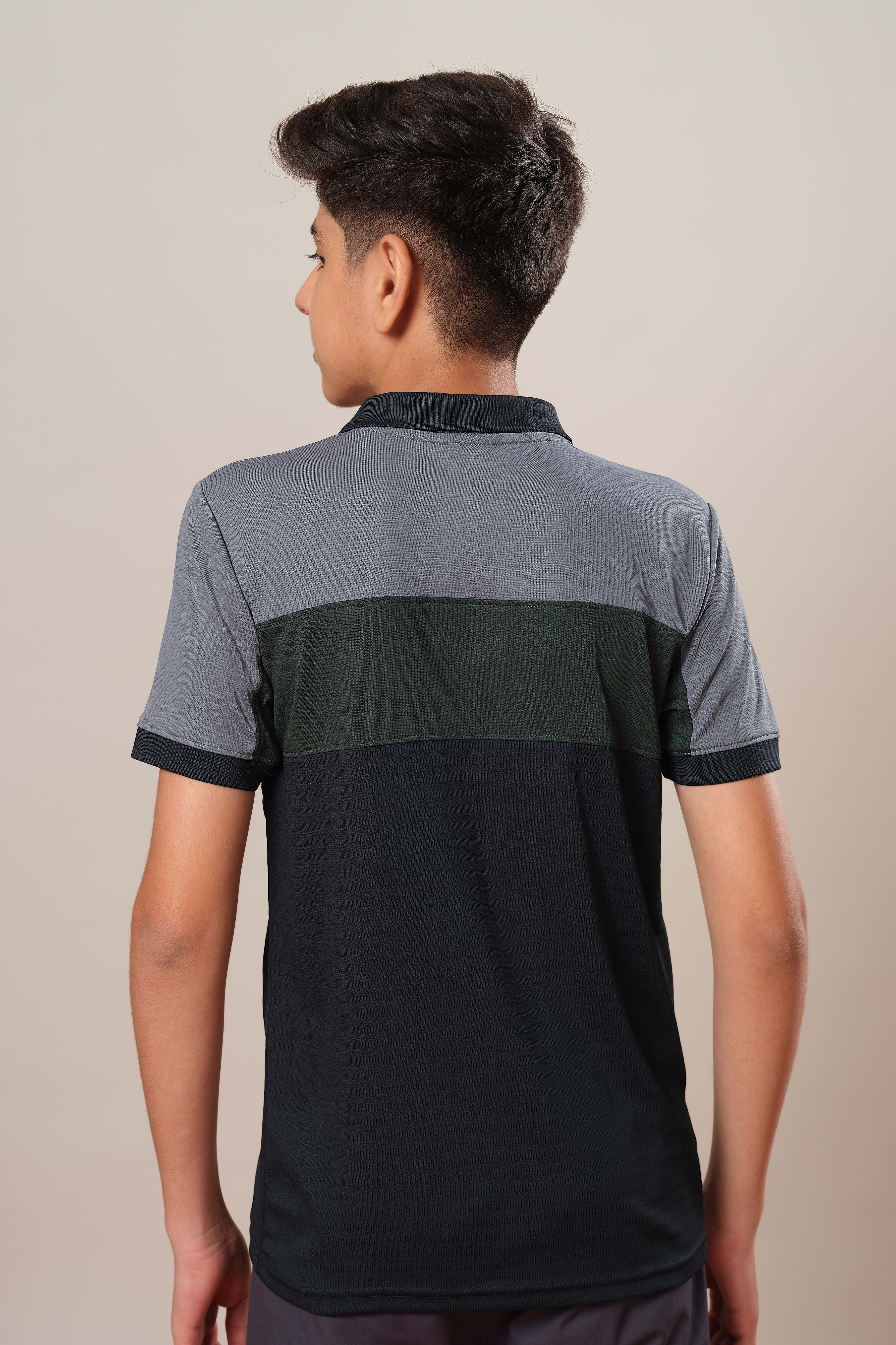 Boys Colorblock Slim Fit Polo Sports T-shirt with TECHNOCOOL+ - Image 3