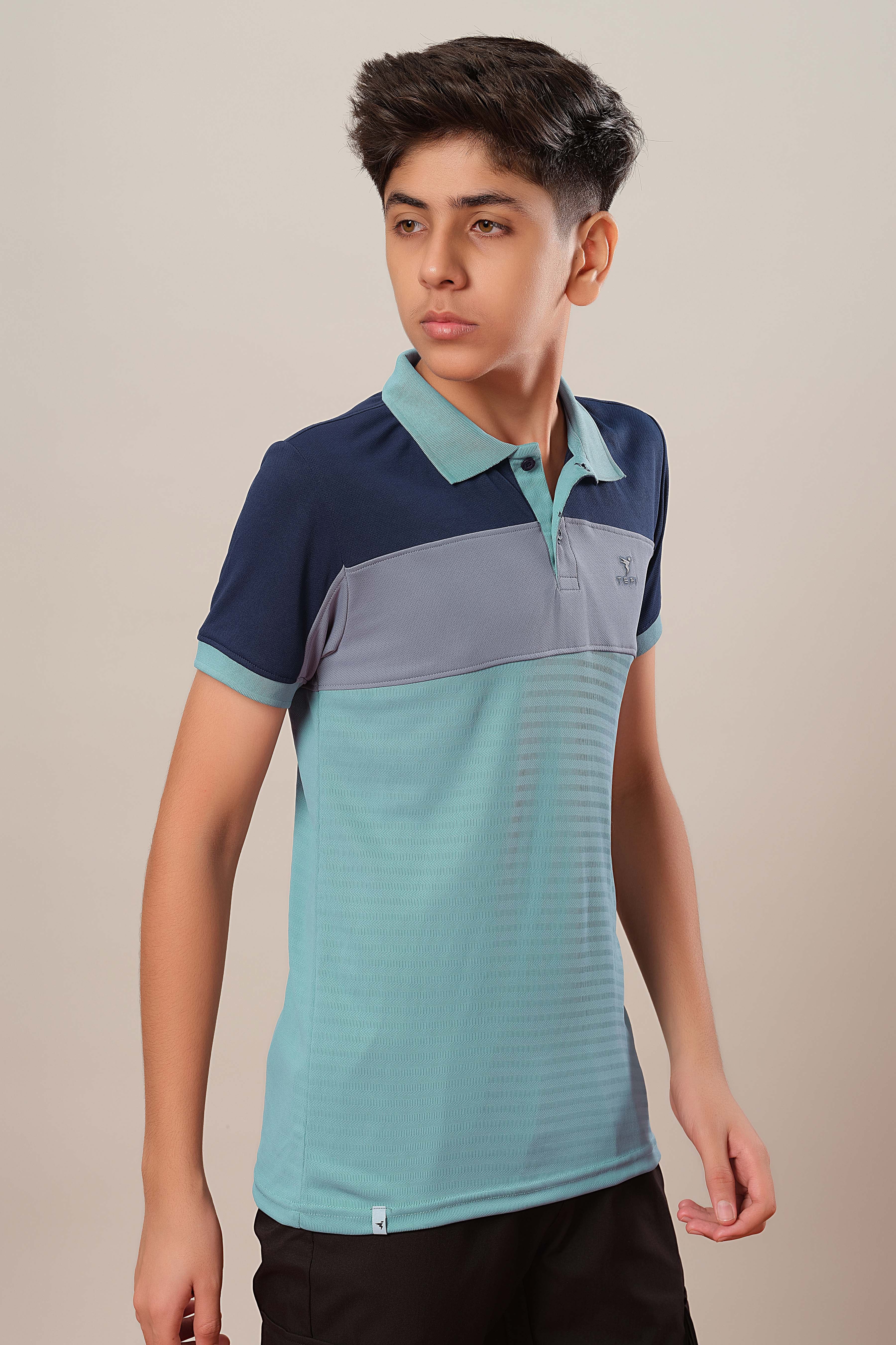 Boys Colorblock Slim Fit Polo Sports T-shirt with TECHNOCOOL+ - Image 4