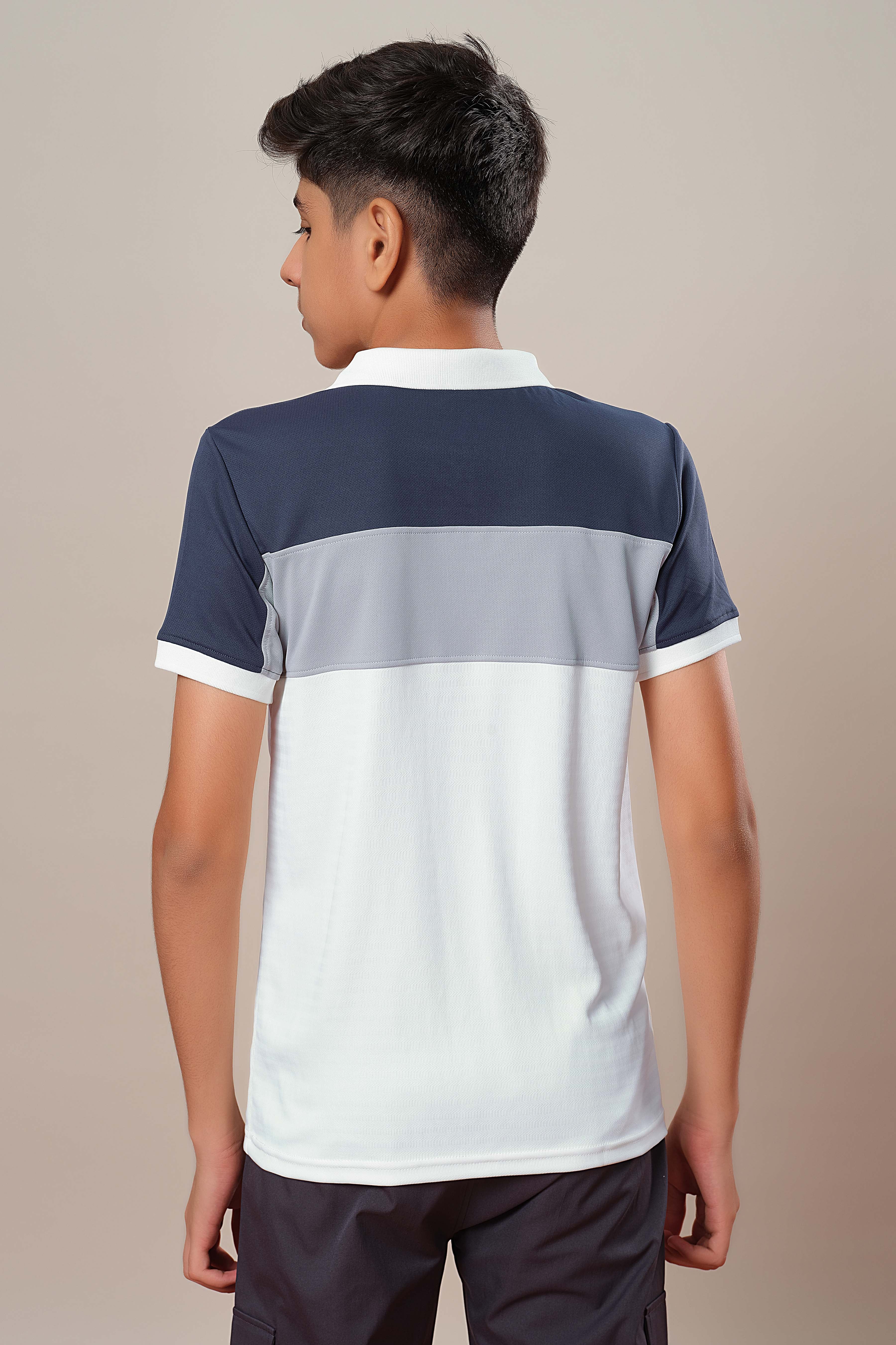 Boys Colorblock Slim Fit Polo Sports T-shirt with TECHNOCOOL+ - Image 3