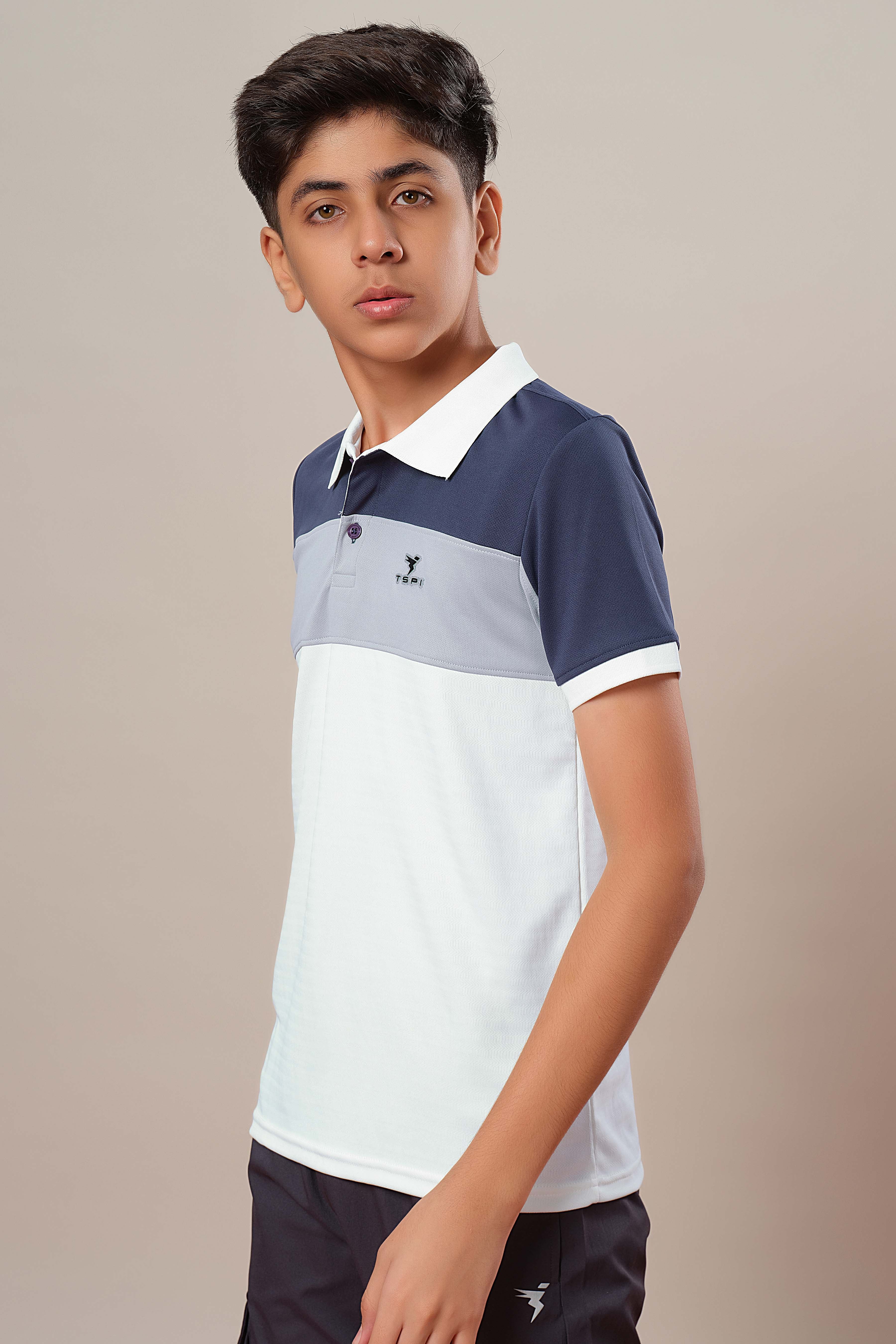 Boys Colorblock Slim Fit Polo Sports T-shirt with TECHNOCOOL+ - Image 4