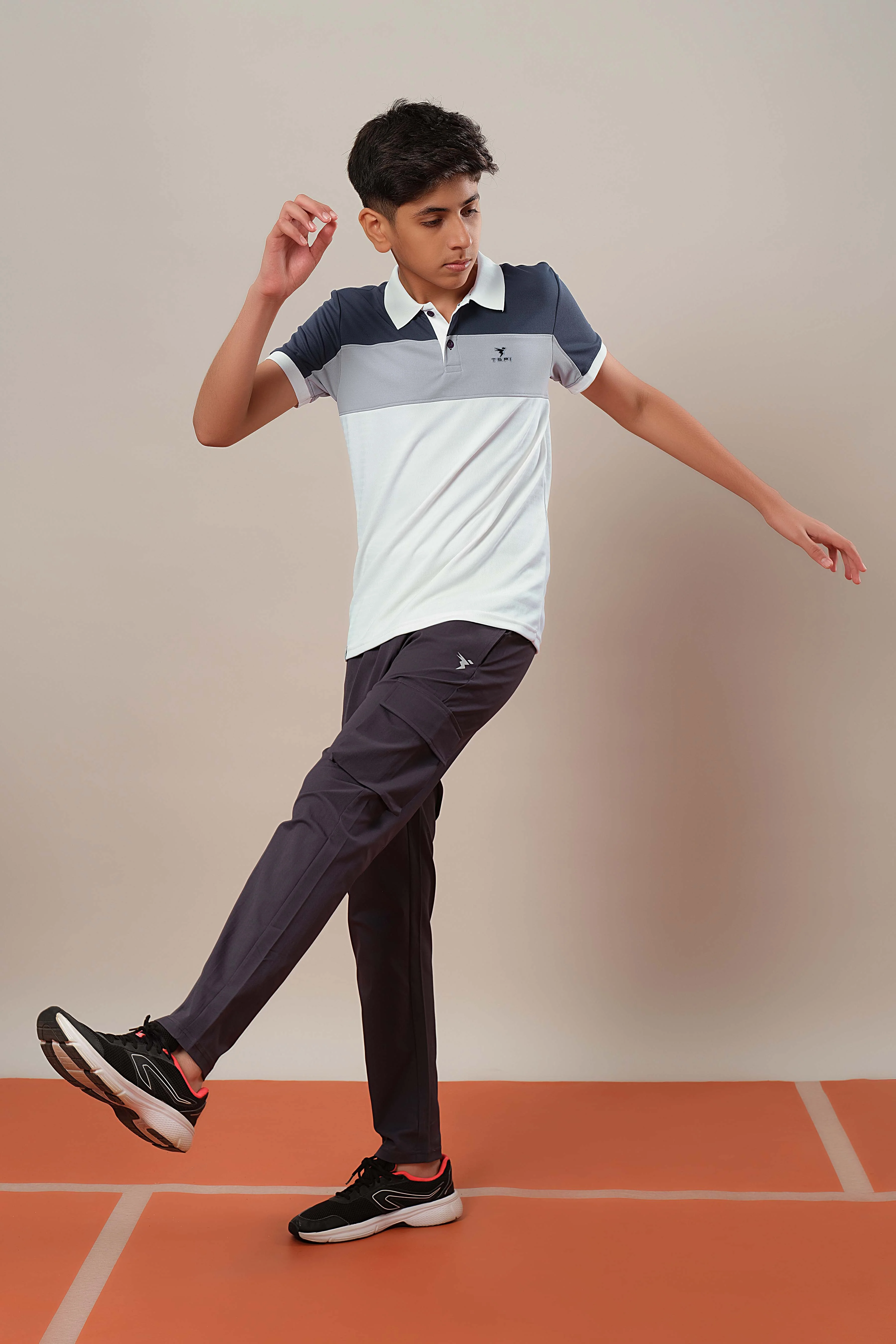 Boys Colorblock Slim Fit Polo Sports T-shirt with TECHNOCOOL+ - Image 5