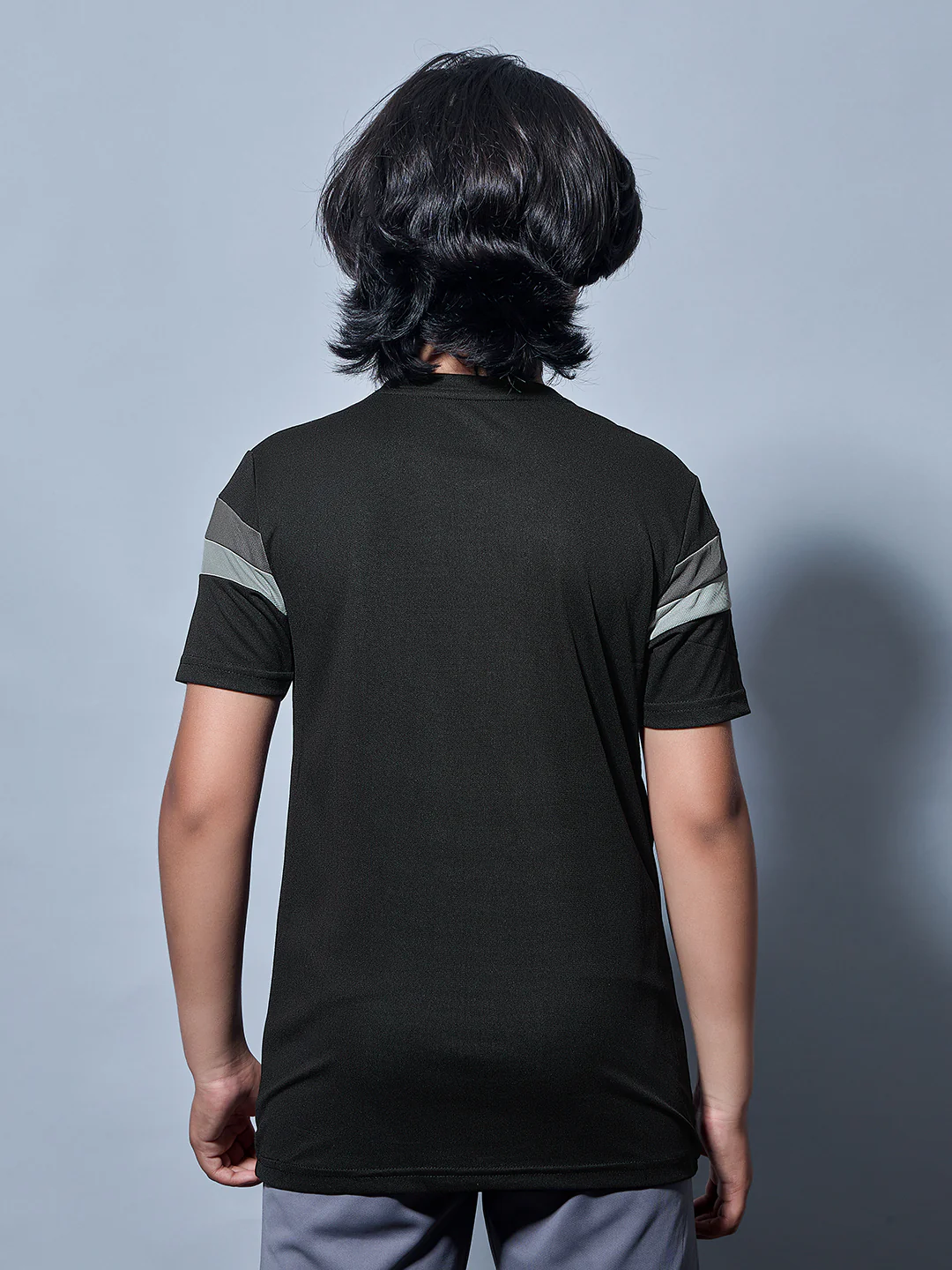 Boys Colorblock Slim Fit Round Neck Sports T-shirt with TECHNO DRY - Image 3