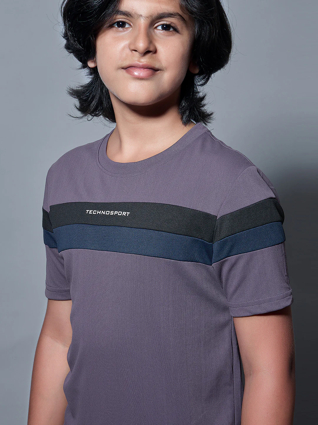 Boys Colorblock Slim Fit Round Neck Sports T-shirt with TECHNO DRY - Image 6