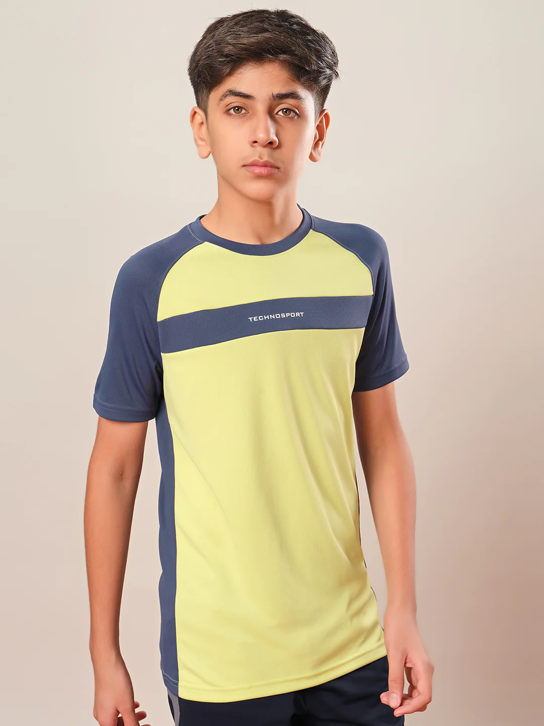 Boys Colorblock Slim Fit Round Neck T-shirt with DOUBLE COOL - Image 4