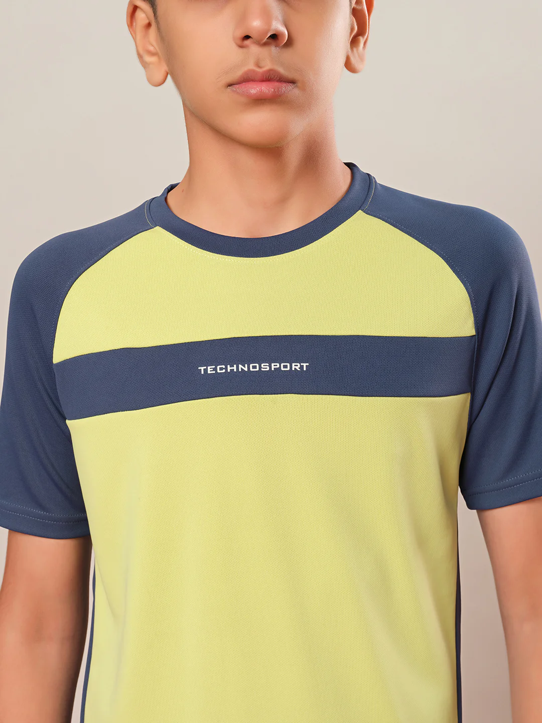 Boys Colorblock Slim Fit Round Neck T-shirt with DOUBLE COOL - Image 6