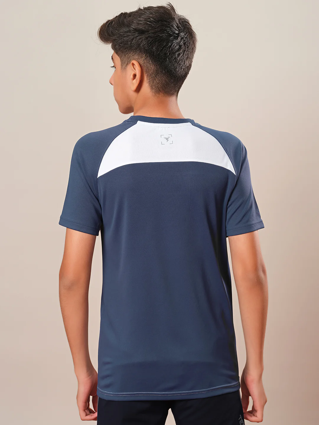 Boys Colorblock Slim Fit Round Neck T-shirt with DOUBLE COOL - Image 3
