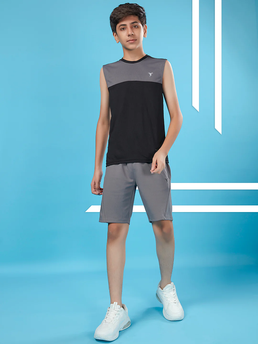 Boys Colorblock Slim Fit Round Neck T-shirt with TECHNO COOL+ - Image 4
