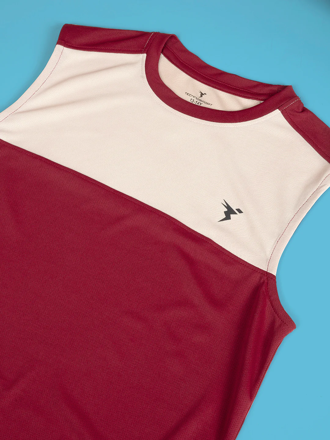 Boys Colorblock Slim Fit Round Neck T-shirt with TECHNO COOL+ - Image 6