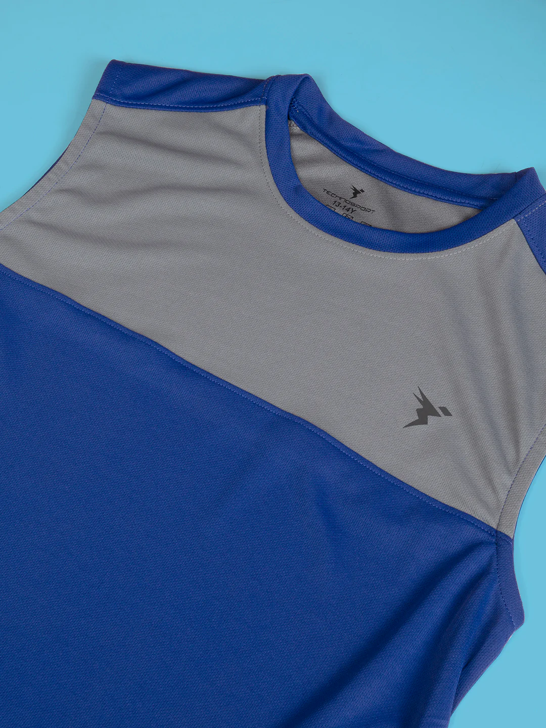 Boys Colorblock Slim Fit Round Neck T-shirt with TECHNO COOL+ - Image 6