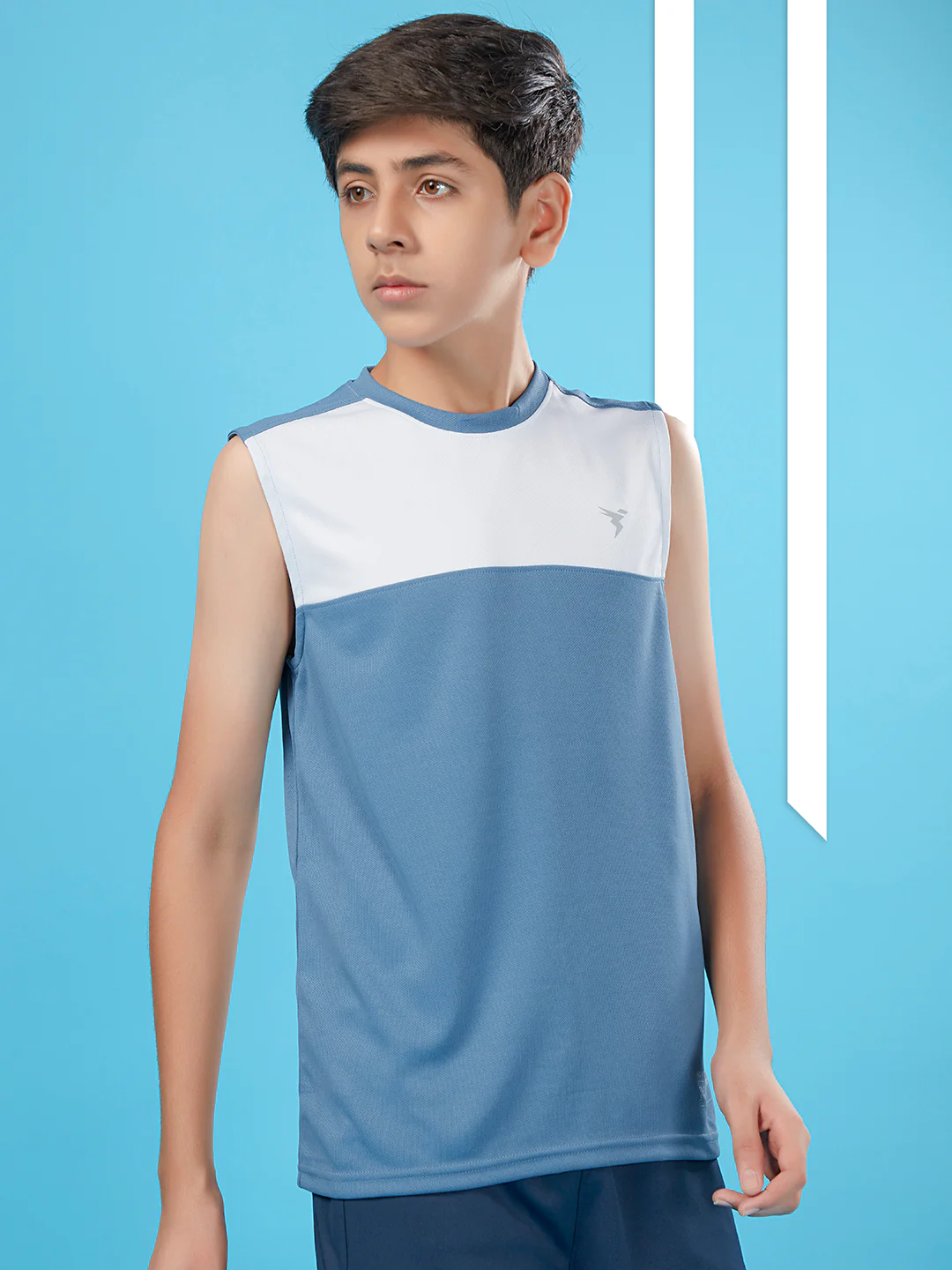 Boys Colorblock Slim Fit Round Neck T-shirt with TECHNO COOL+ - Image 4