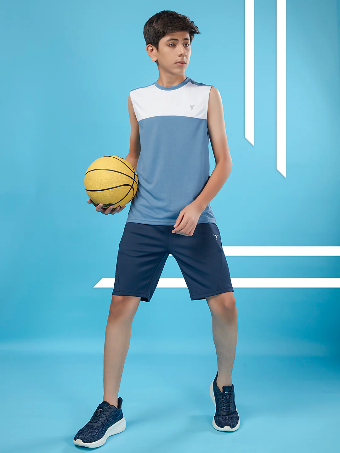 Boys Colorblock Slim Fit Round Neck T-shirt with TECHNO COOL+ - Image 5