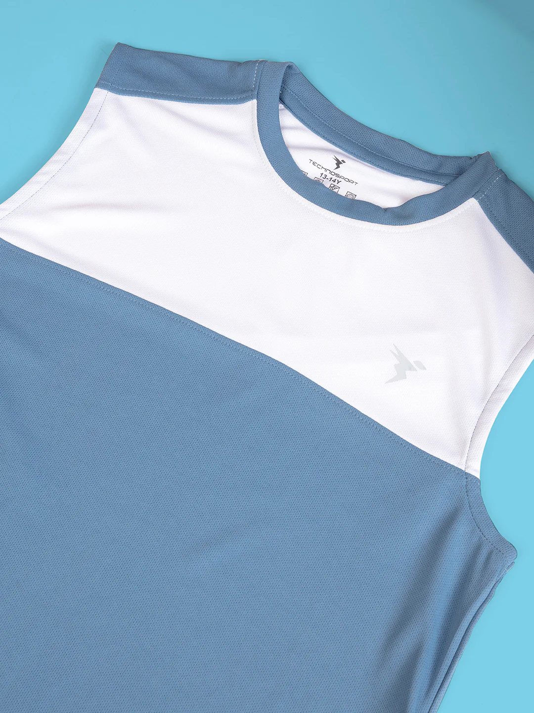 Boys Colorblock Slim Fit Round Neck T-shirt with TECHNO COOL+ - Image 6