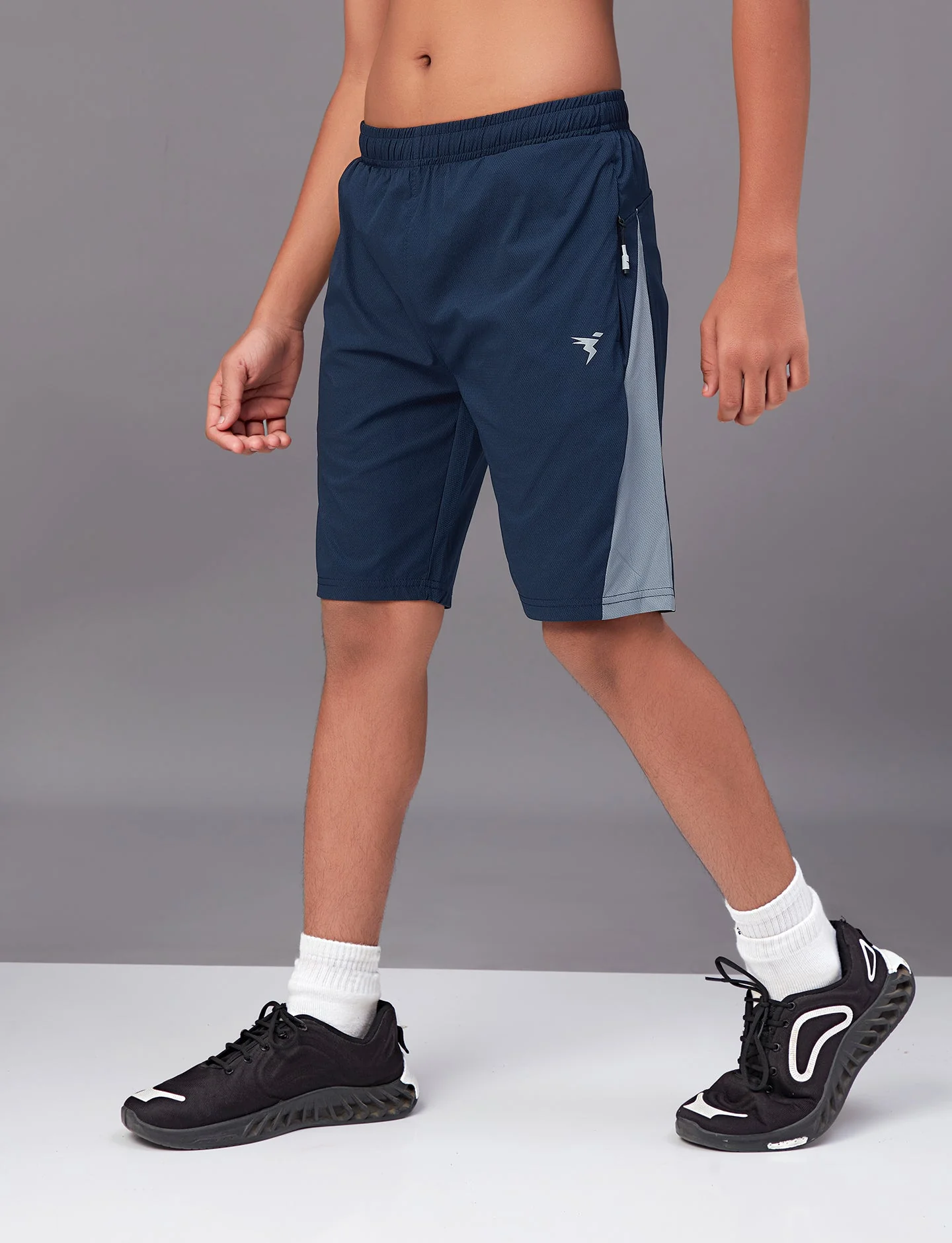 Boys Colorblock Slim Fit Sports Shorts with TECHNO GUARD