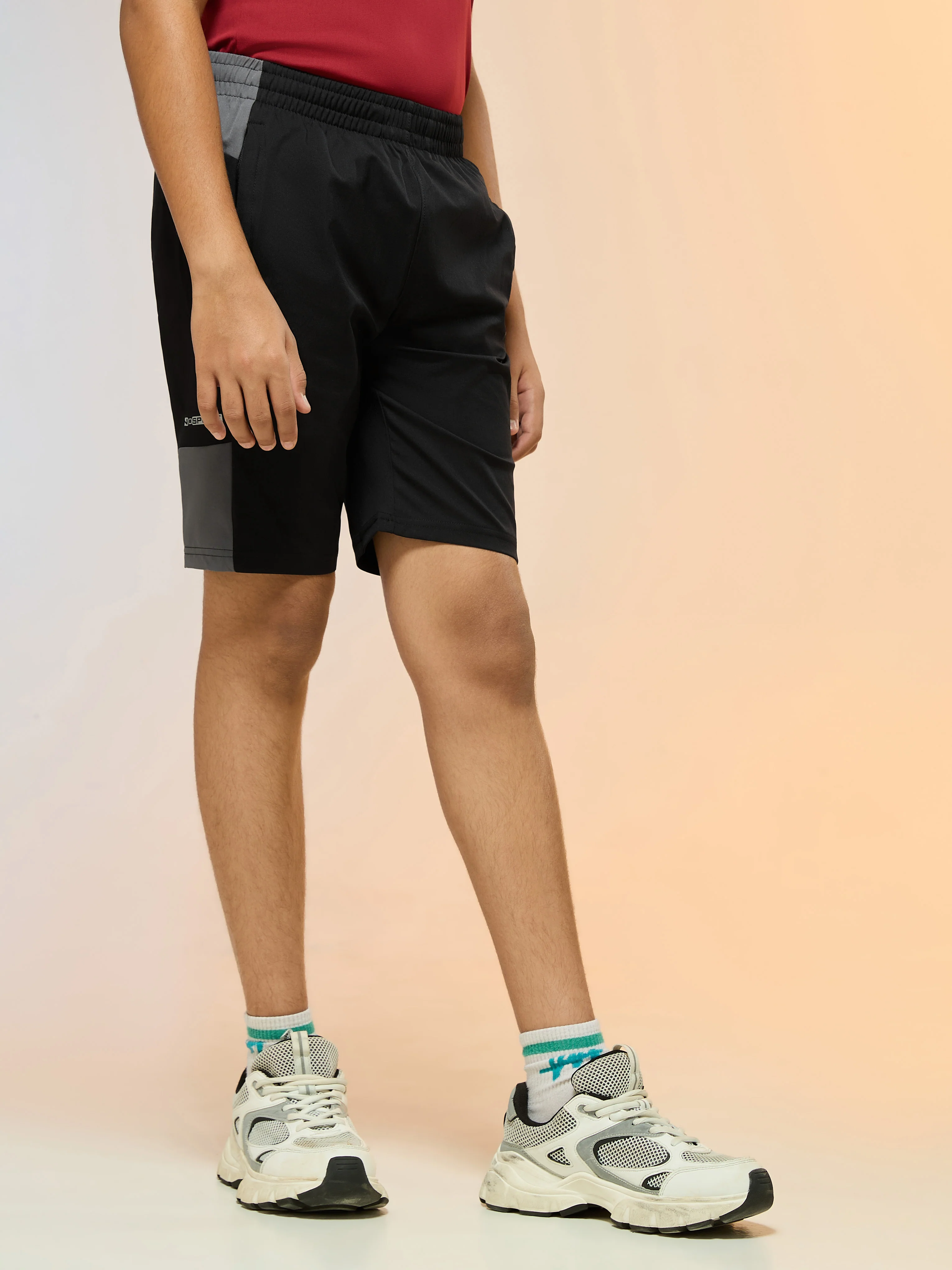 Boys Colorblock Slim Fit Sports Shorts with TS FLEXI - Image 4