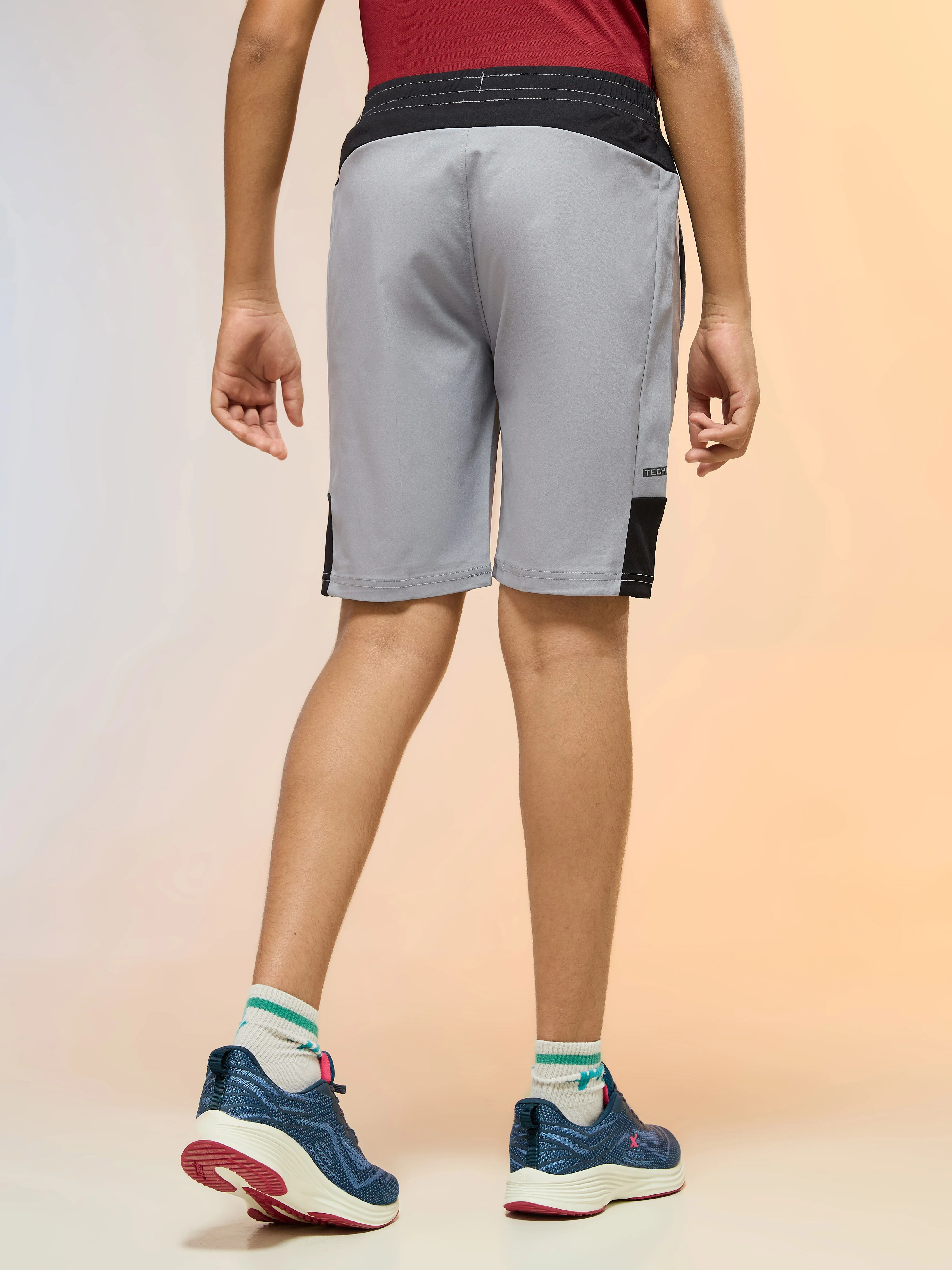 Boys Colorblock Slim Fit Sports Shorts with TS FLEXI - Image 3