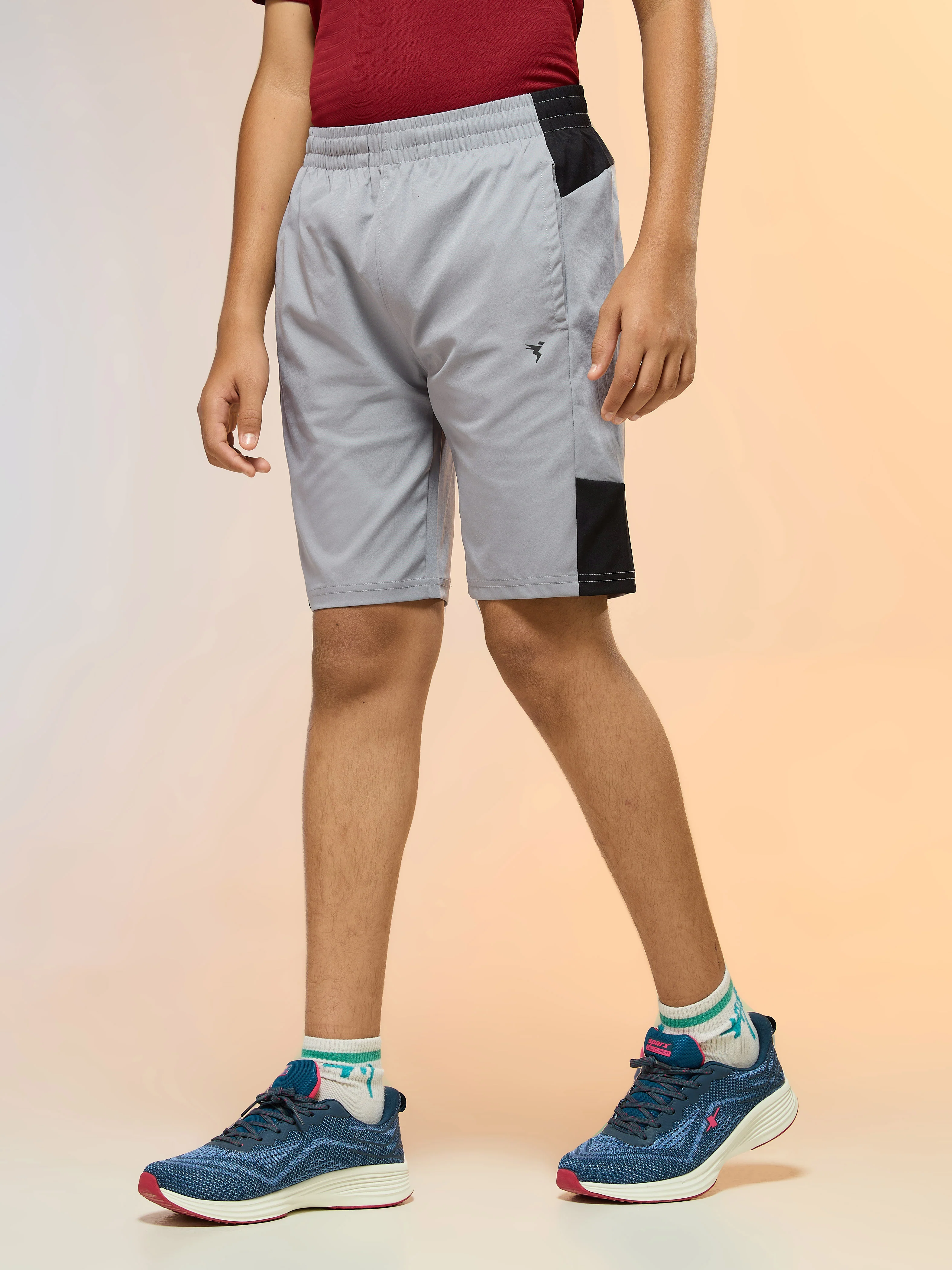 Boys Colorblock Slim Fit Sports Shorts with TS FLEXI - Image 4