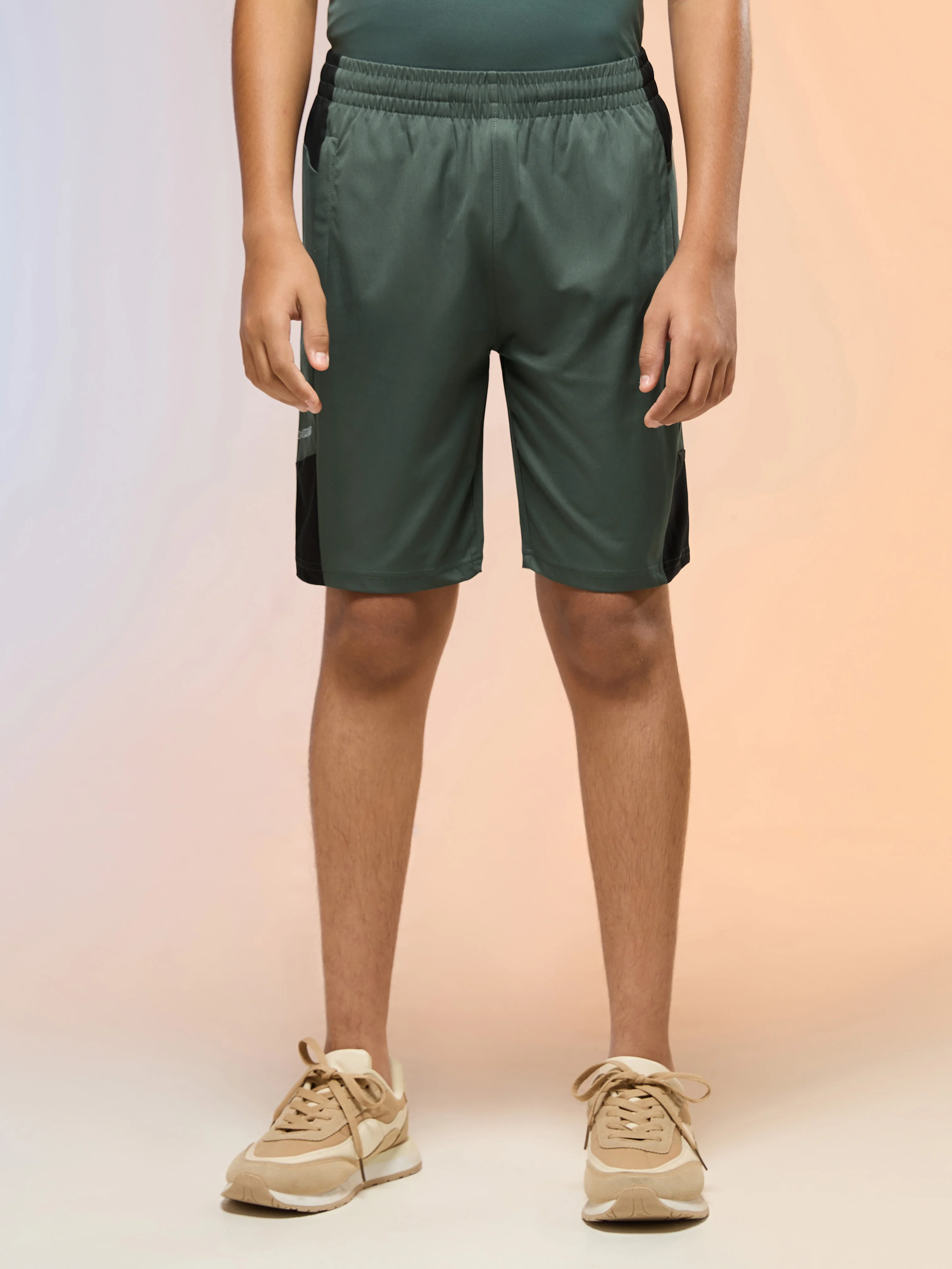 Boys Colorblock Slim Fit Sports Shorts with TS FLEXI - Image 2