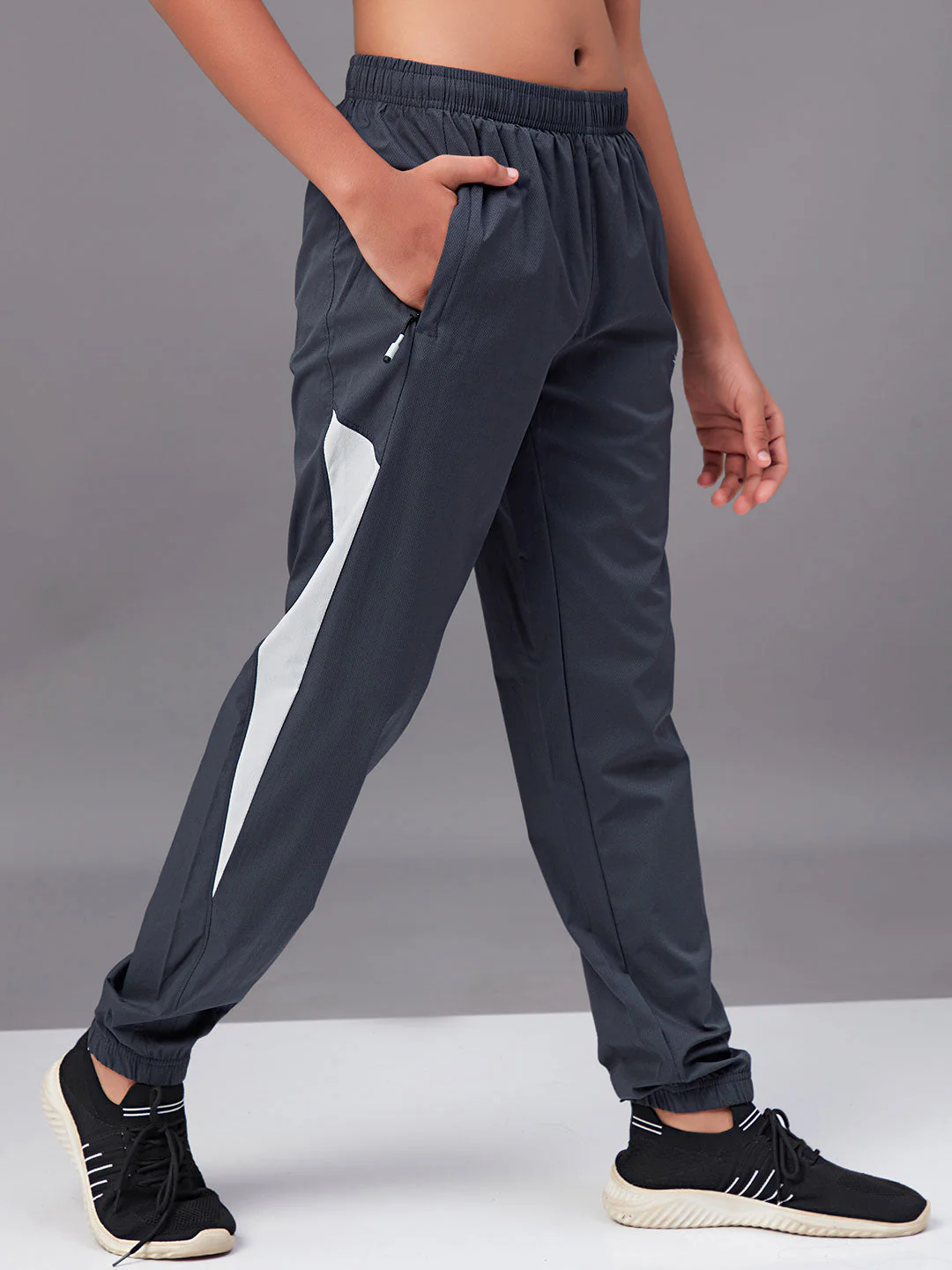 Boys Colorblock Slim Fit Sports Trackpants with TS LYTRA - Image 6