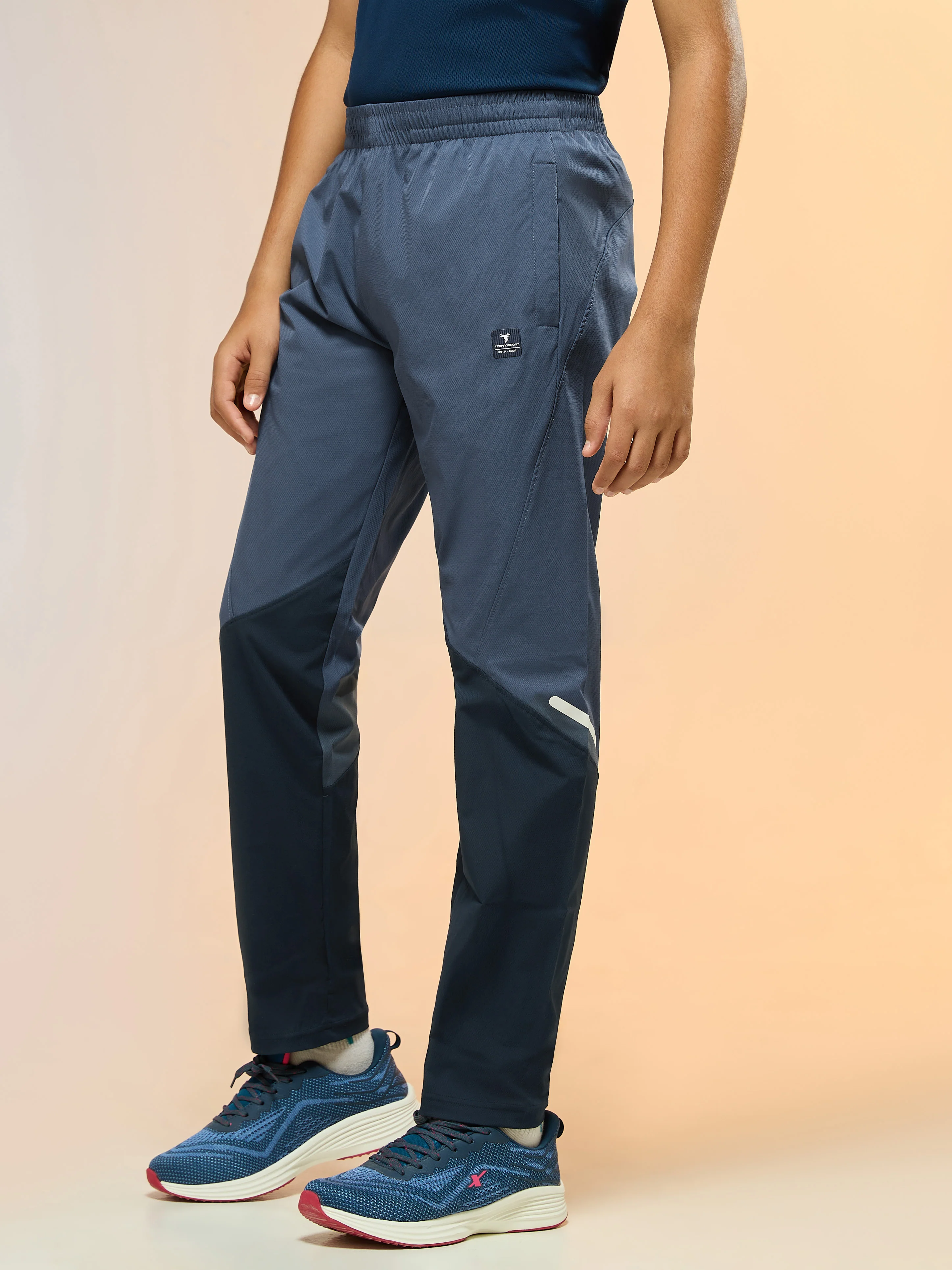 Boys Colorblock Slim Fit Sports Trackpants with TS LYTRA - Image 3