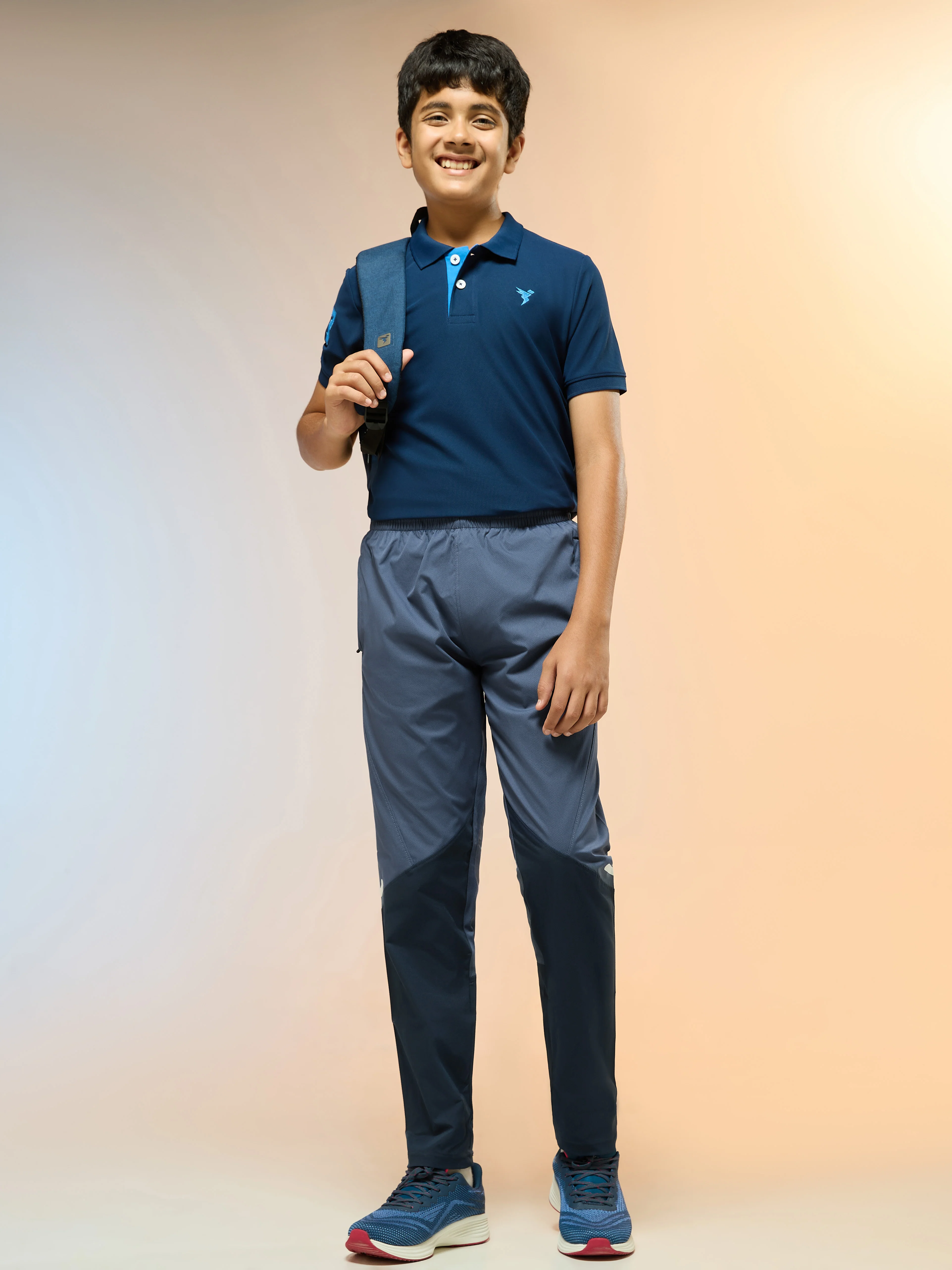 Boys Colorblock Slim Fit Sports Trackpants with TS LYTRA - Image 4