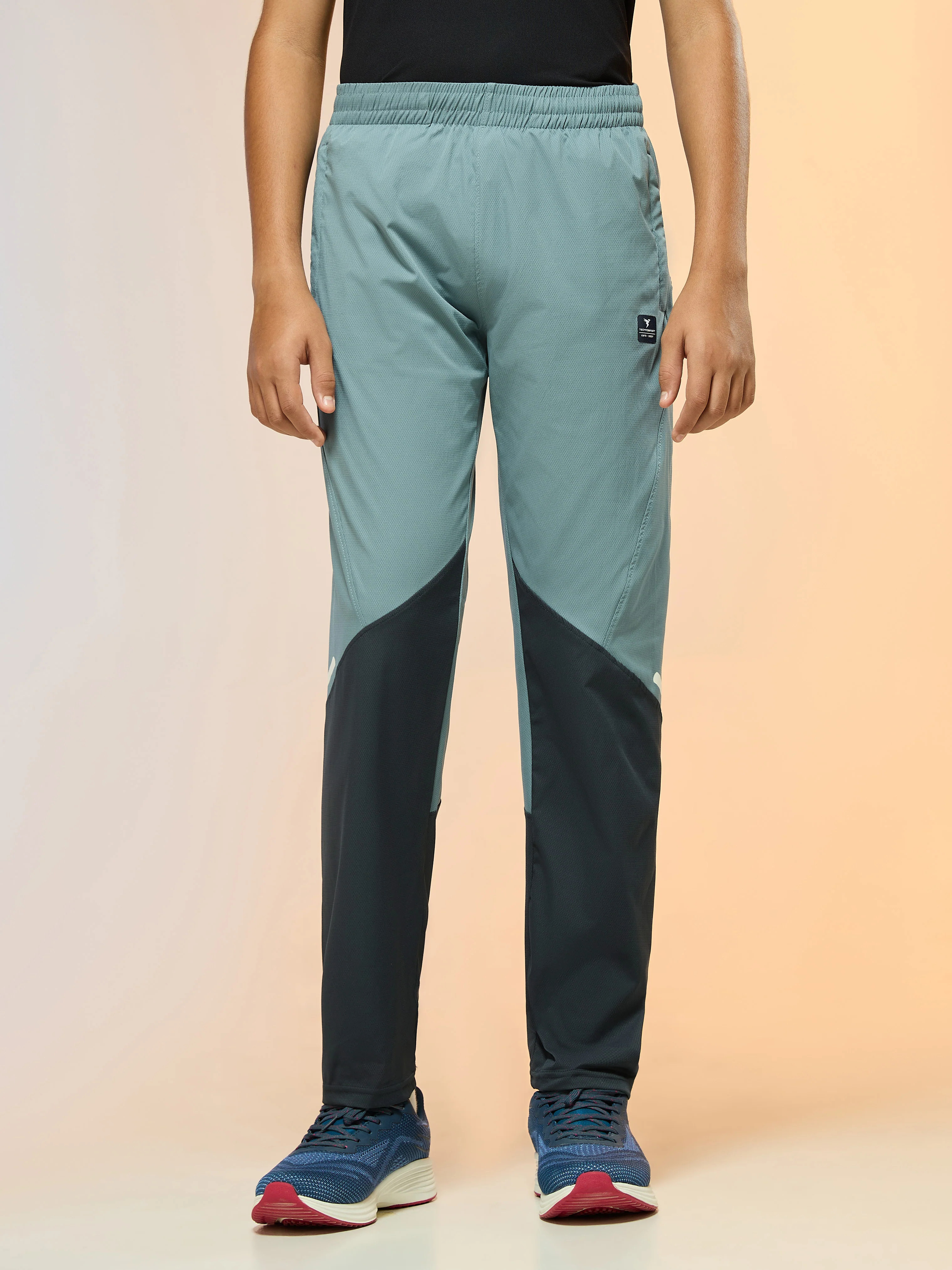 Boys Colorblock Slim Fit Sports Trackpants with TS LYTRA - Image 2
