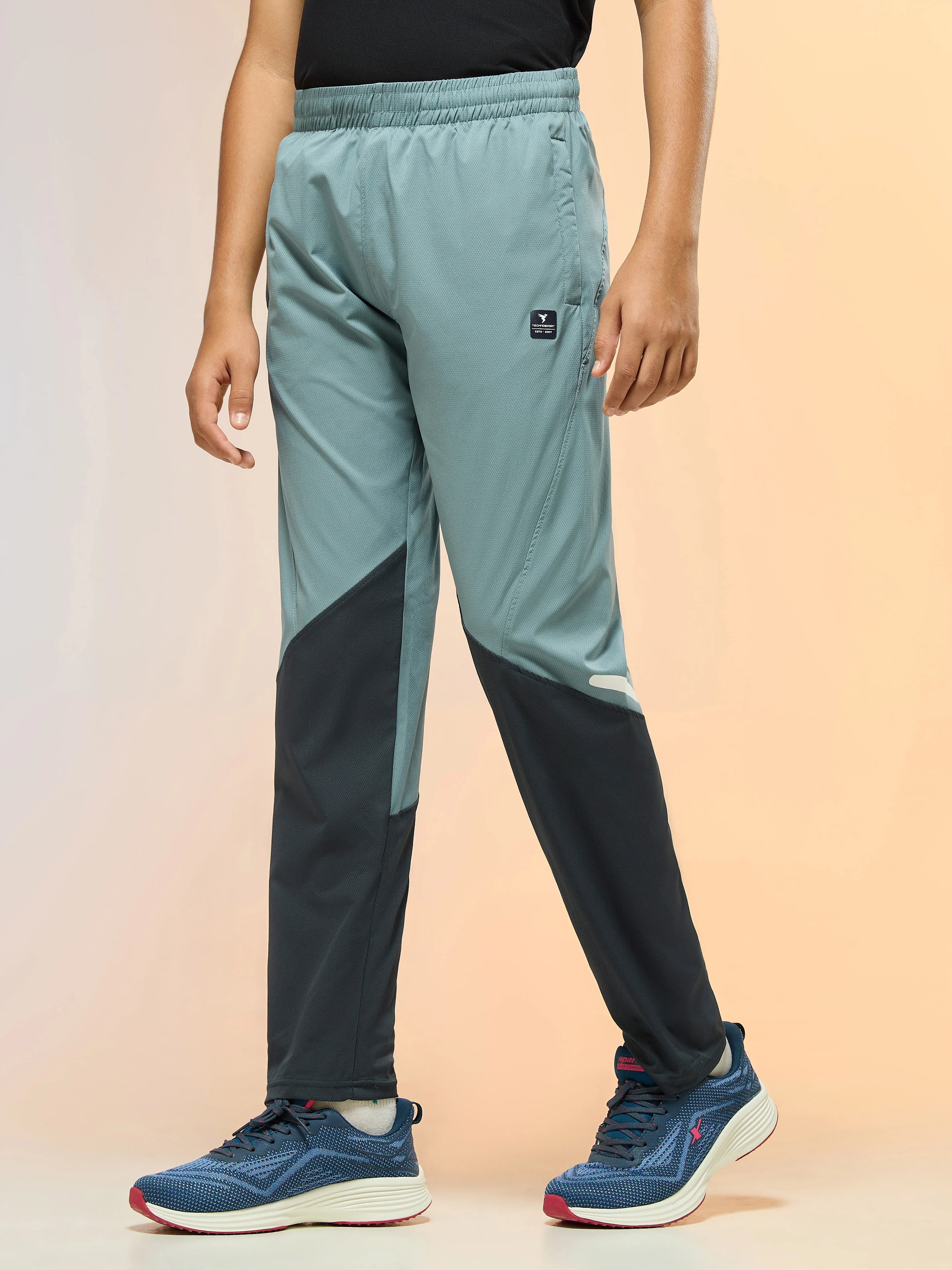 Boys Colorblock Slim Fit Sports Trackpants with TS LYTRA - Image 4