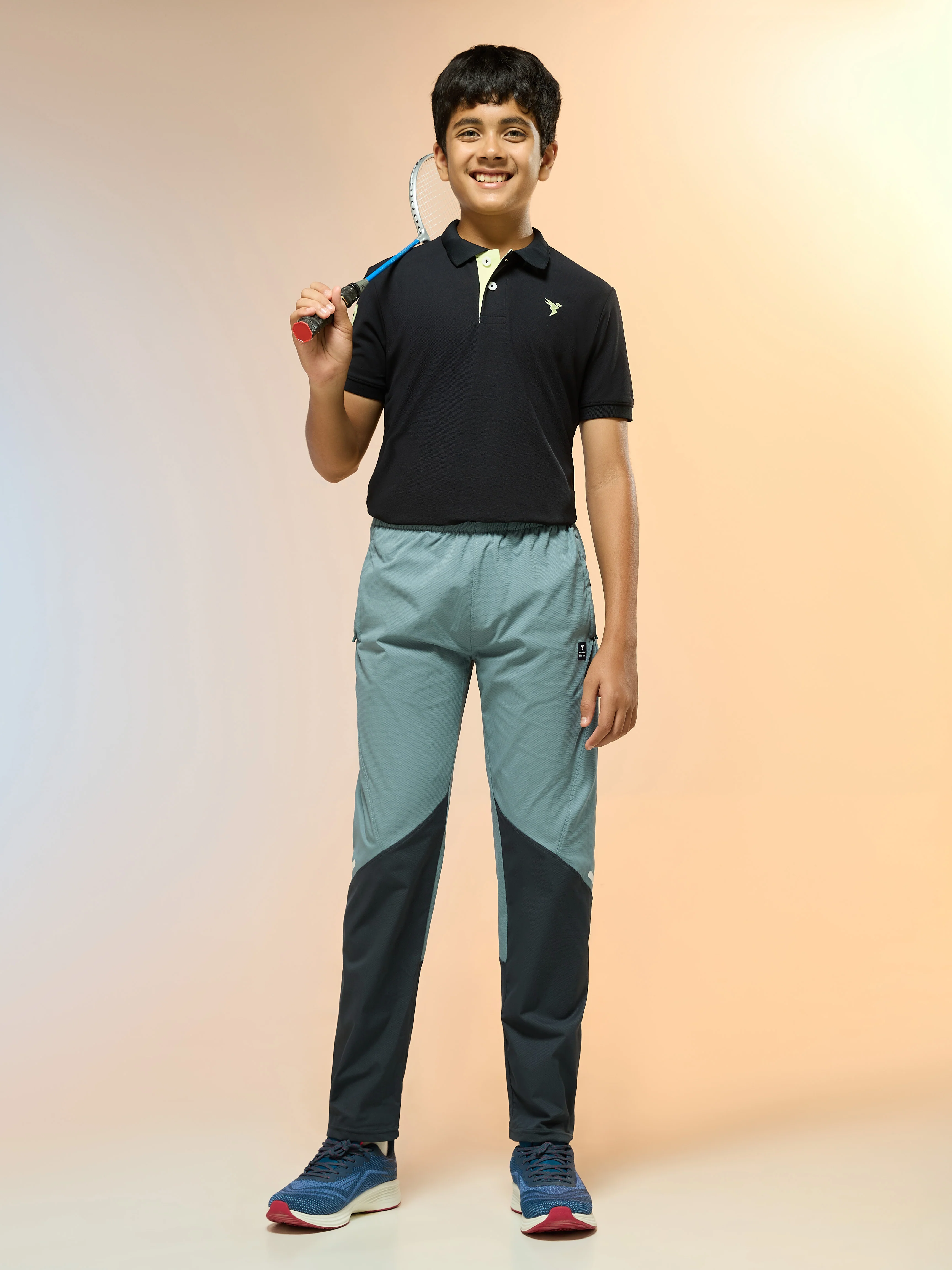 Boys Colorblock Slim Fit Sports Trackpants with TS LYTRA - Image 5