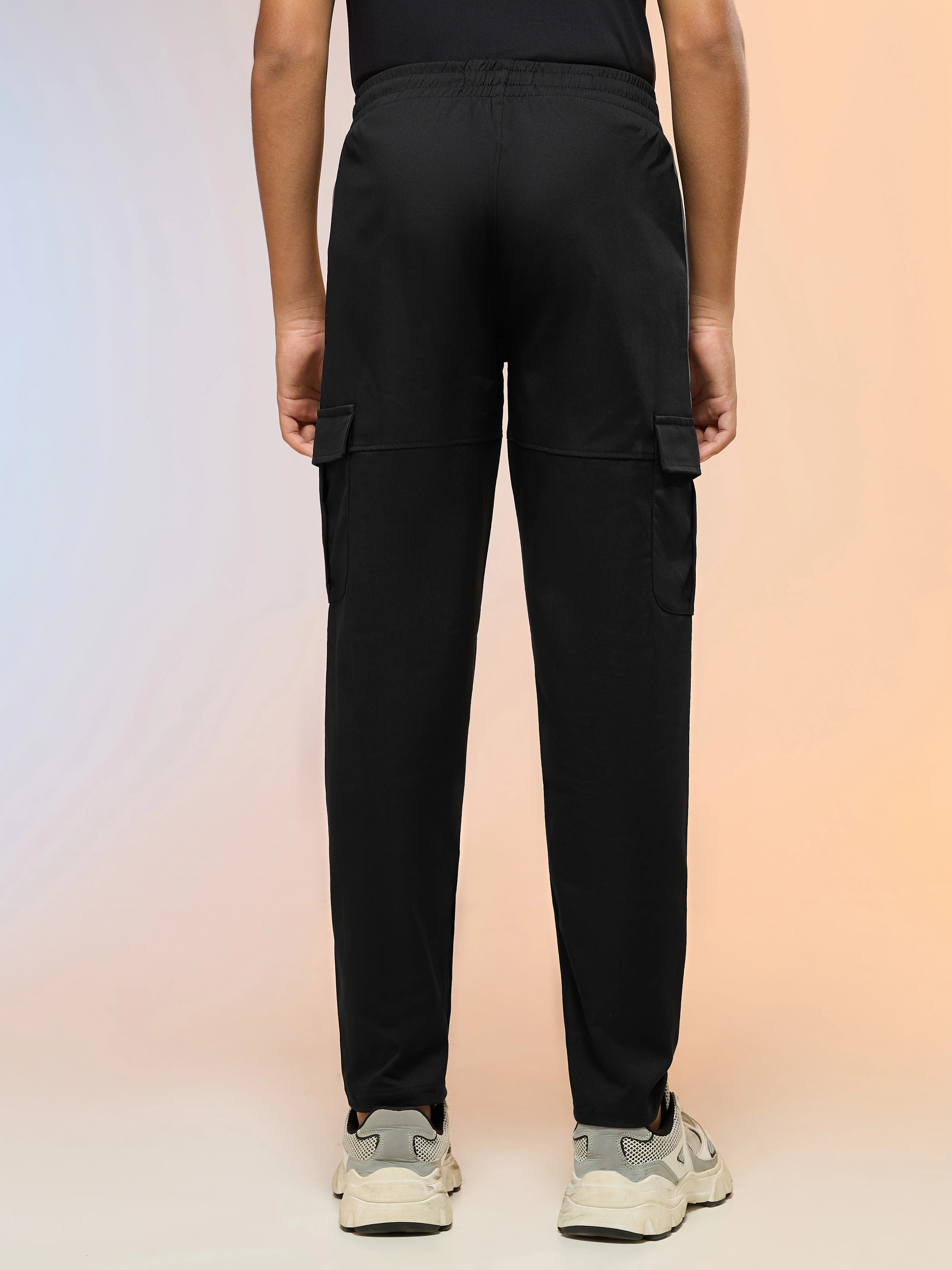 Boys Colorblock Straight Fit Sports Cargo Trackpants with TS FLEXI - Image 3