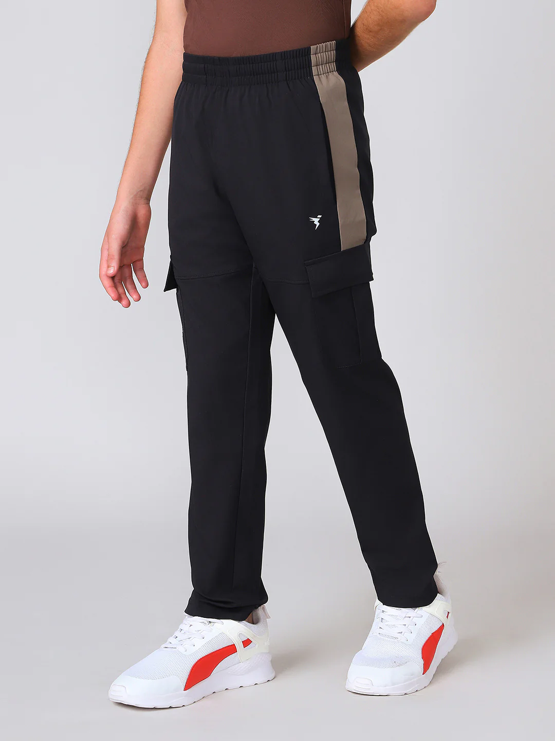 Boys Colorblock Straight Fit Sports Cargo Trackpants with TS FLEXI - Image 4