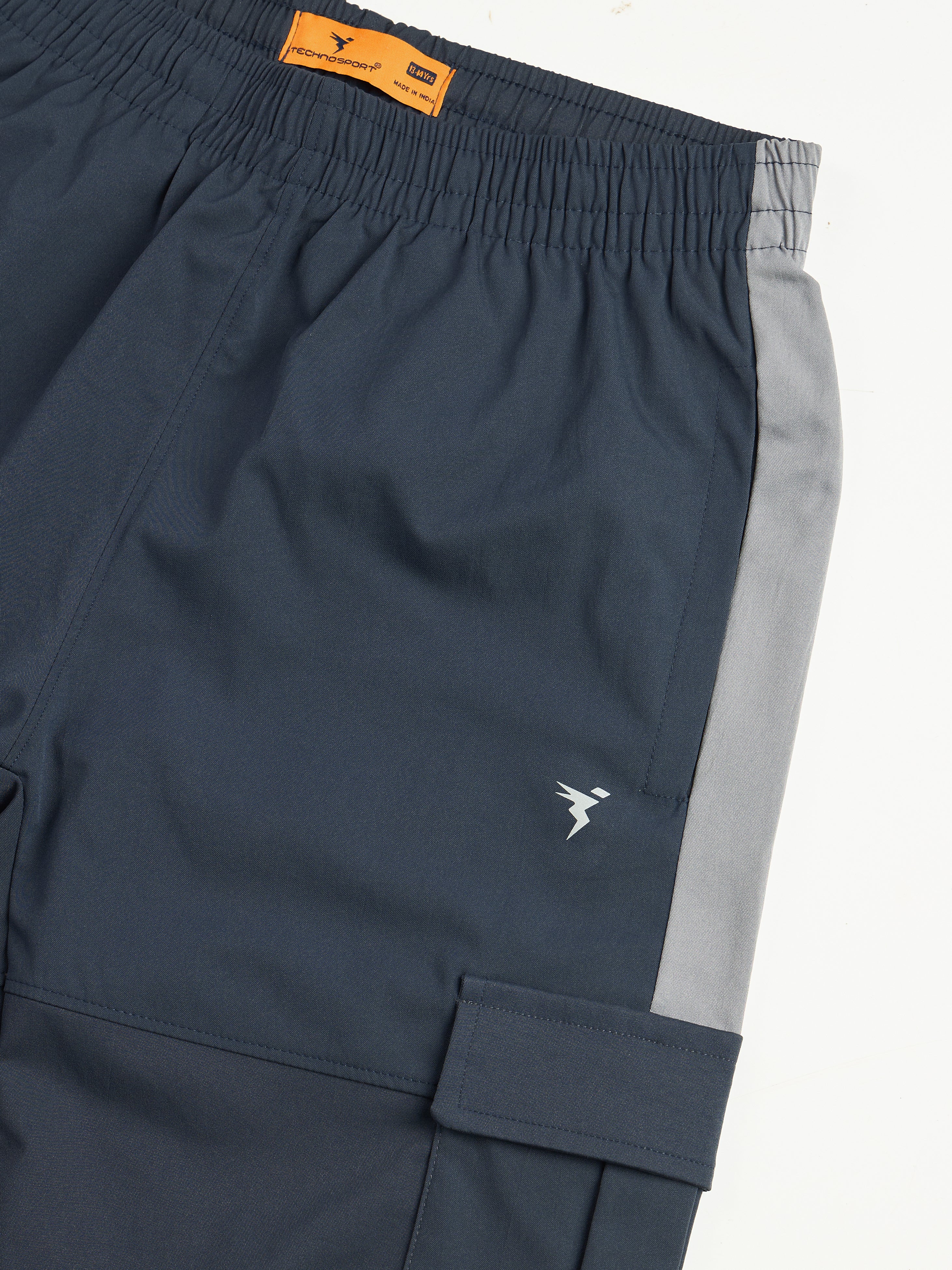 Boys Colorblock Straight Fit Sports Cargo Trackpants with TS FLEXI - Image 7
