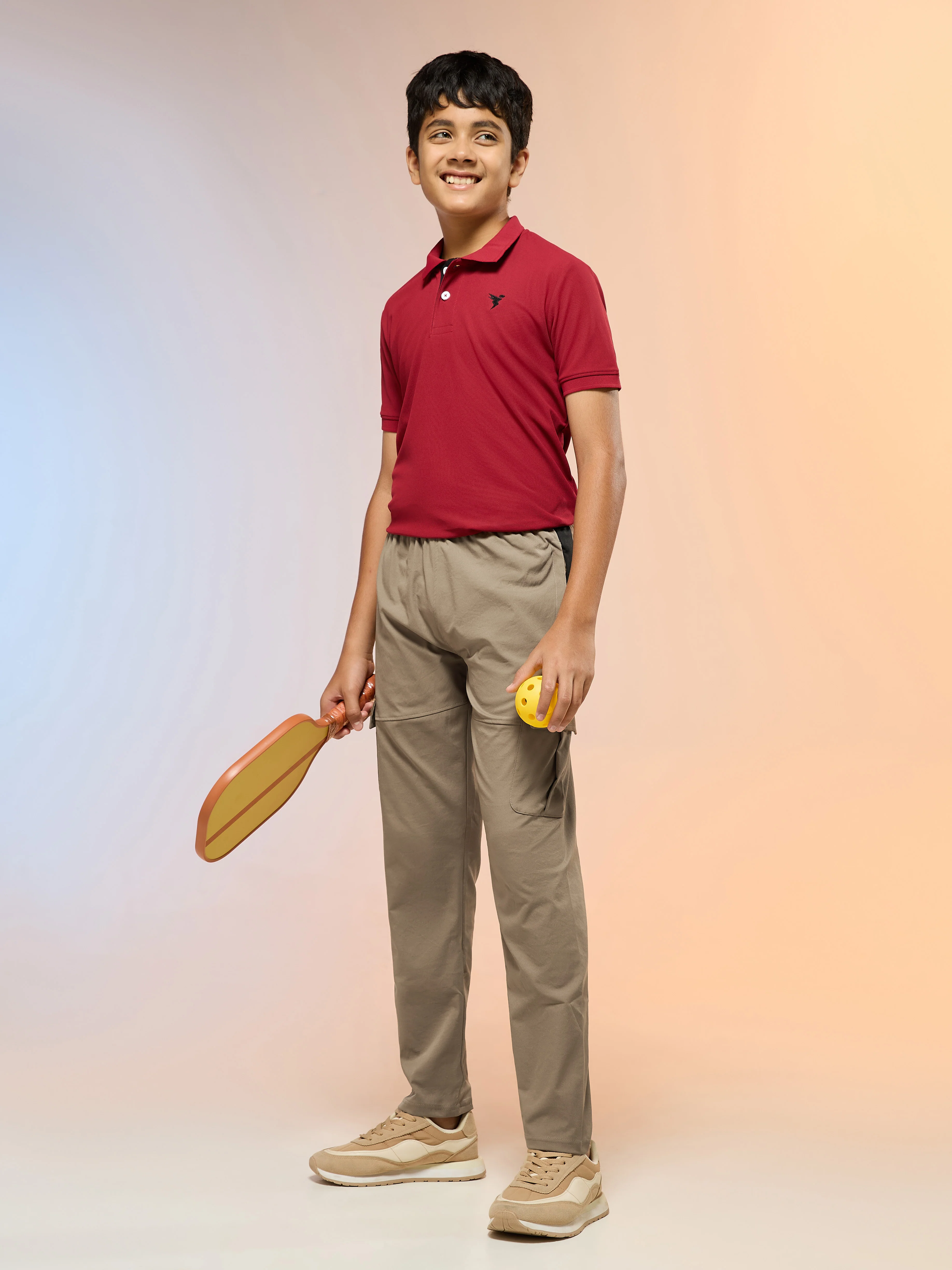 Boys Colorblock Straight Fit Sports Cargo Trackpants with TS FLEXI - Image 5