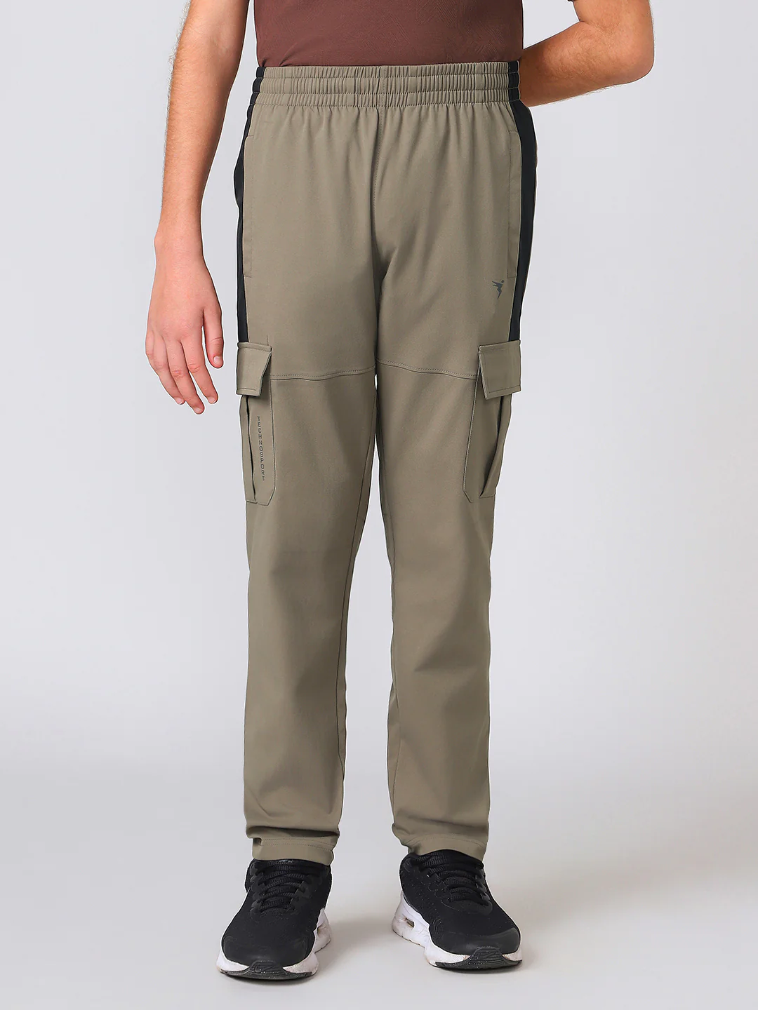 Boys Colorblock Straight Fit Sports Cargo Trackpants with TS FLEXI - Image 2